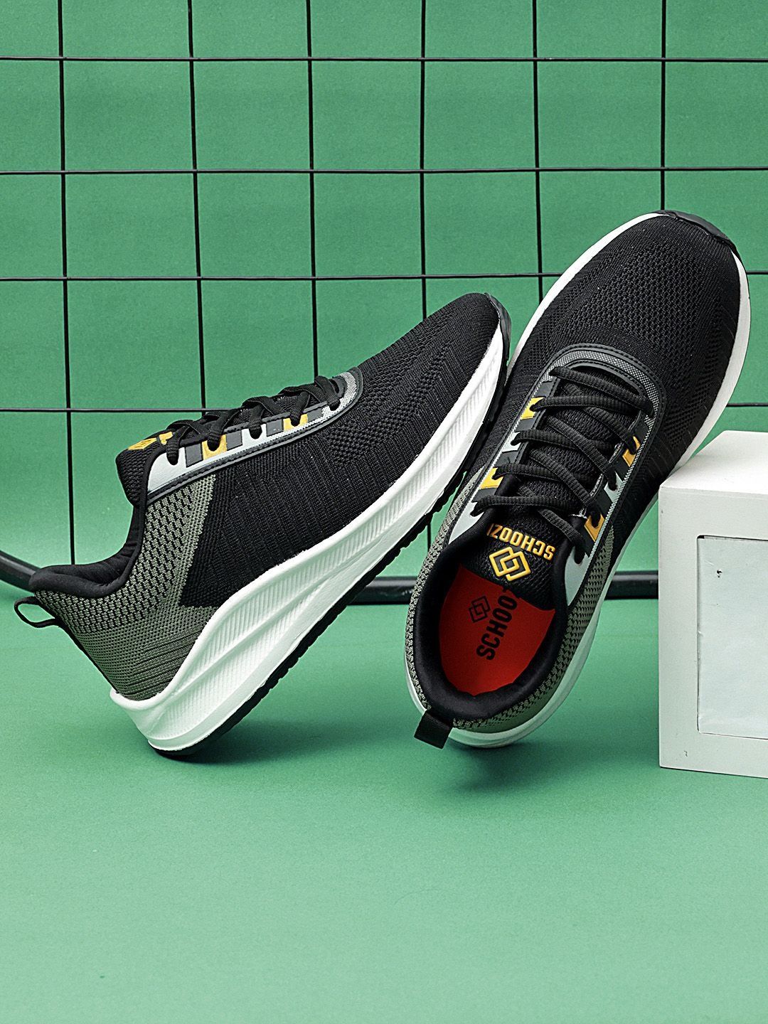 SCHOOZI Men Mesh Running Non-Marking Sports Shoes