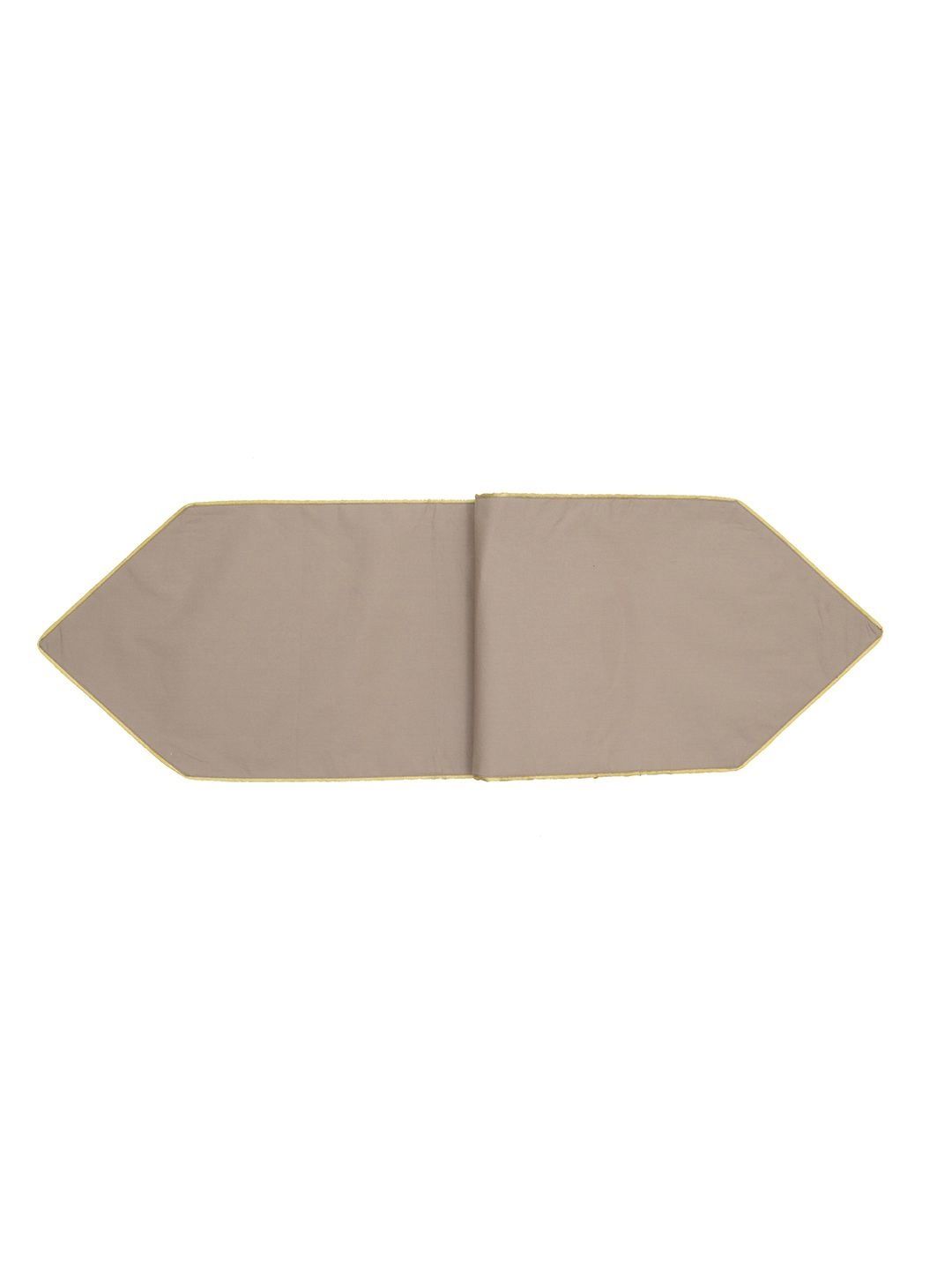 MASPAR Beige & Gold-Toned Solid 4 Seater Table Runner