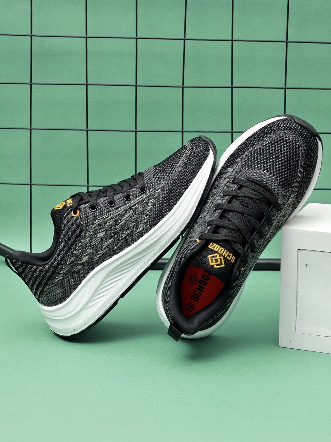 SCHOOZI Men Mesh Non-Marking Running Sports Shoes