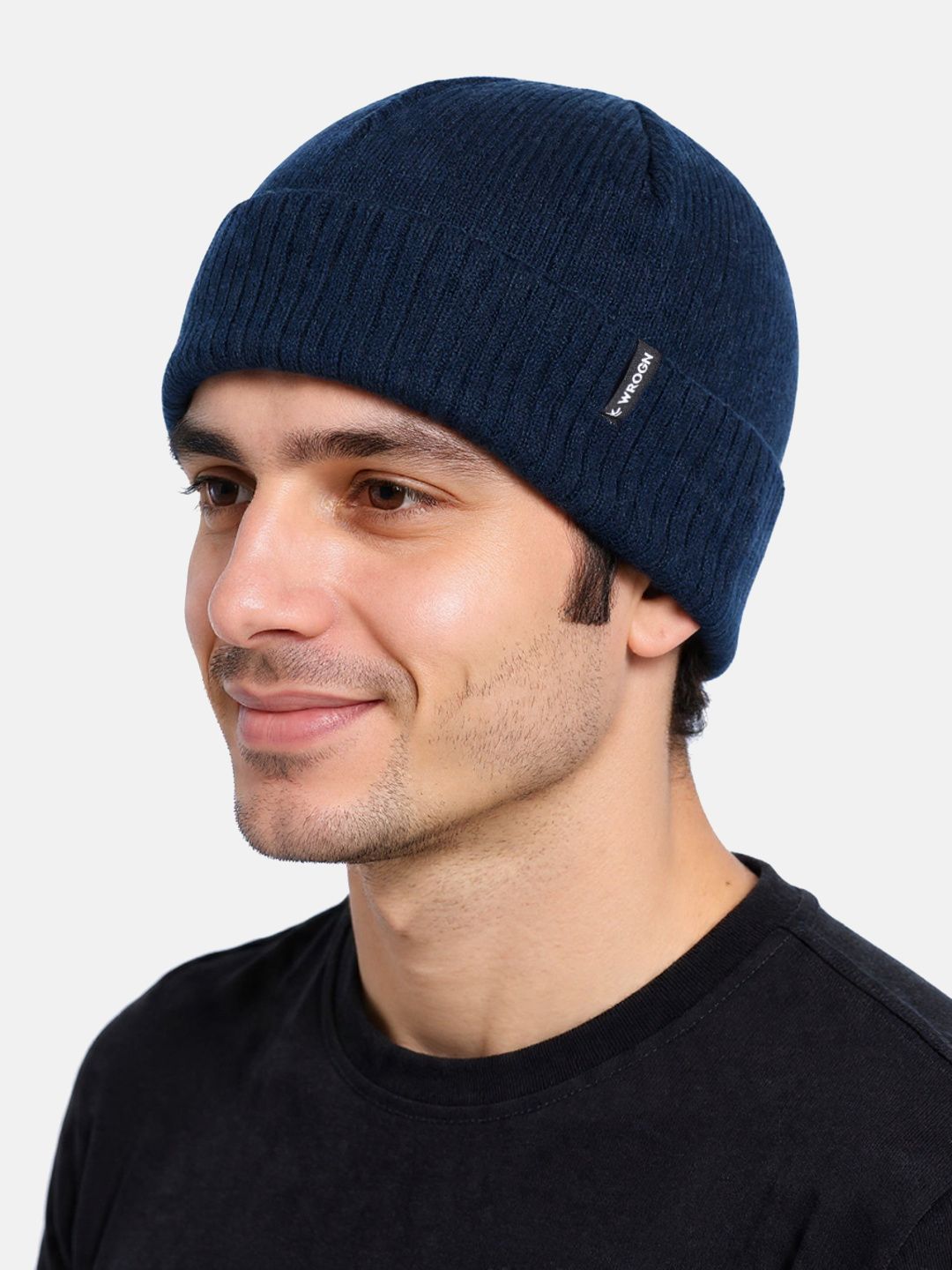 WROGN Unisex Solid Cuff Beanie