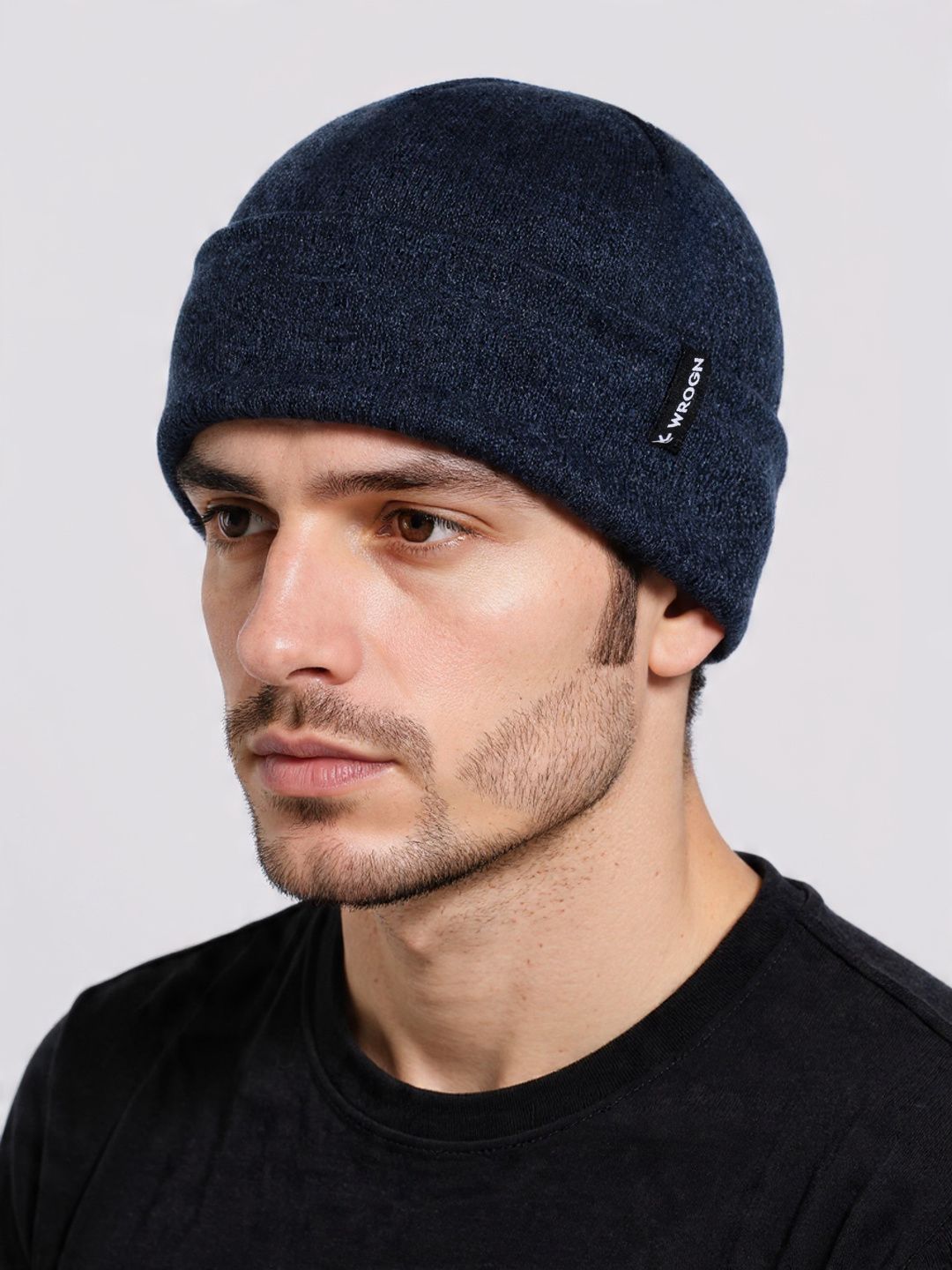 WROGN Unisex Melange Cuff Beanie