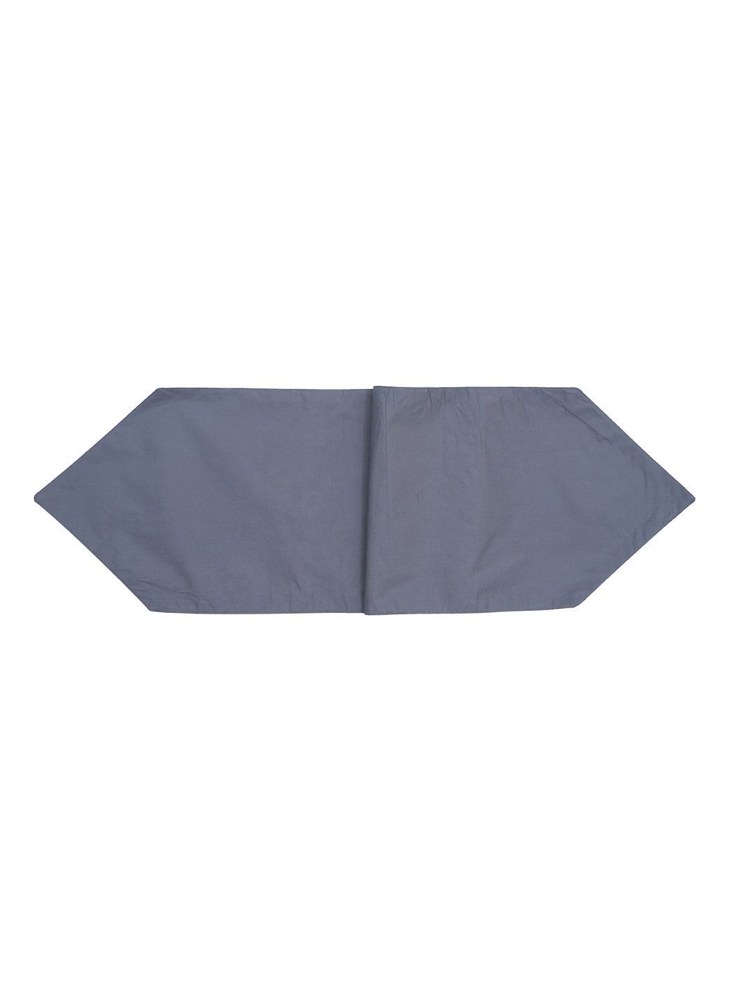 MASPAR Grey & White Solid 4 Seater Table Runner
