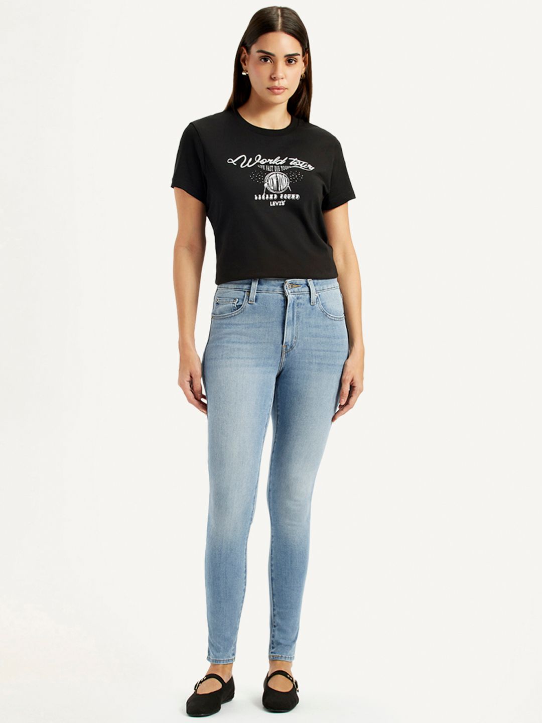 High Rise Skinny Light Blue Jeans