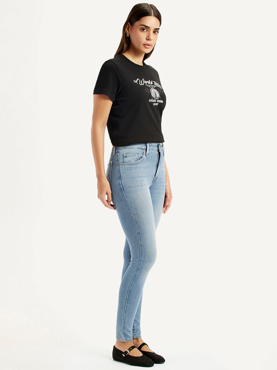 High Rise Skinny Light Blue Jeans