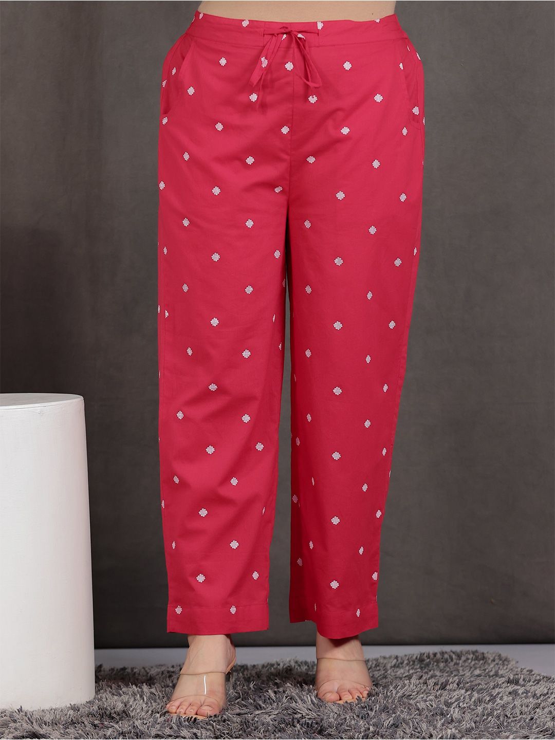 Aramya Women Ethnic Printed Soft Cotton Palazzos