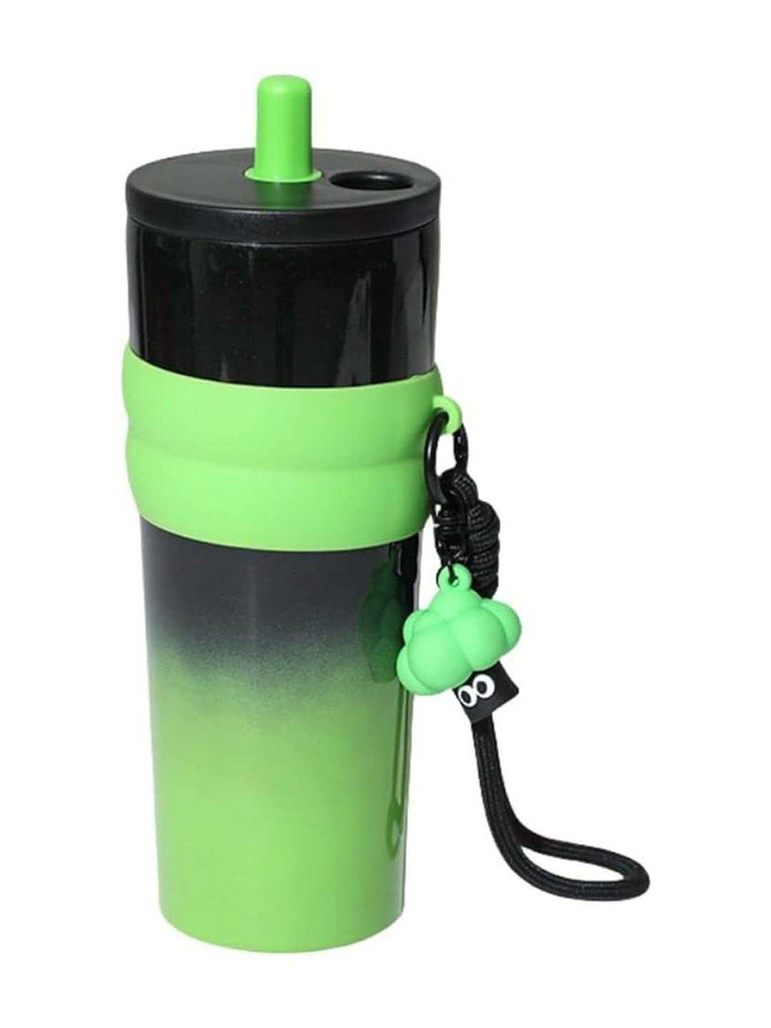 AUGEN Green & Black Stainless Steel Colourblocked Double Wall Vacuum Water Bottle-710 ml