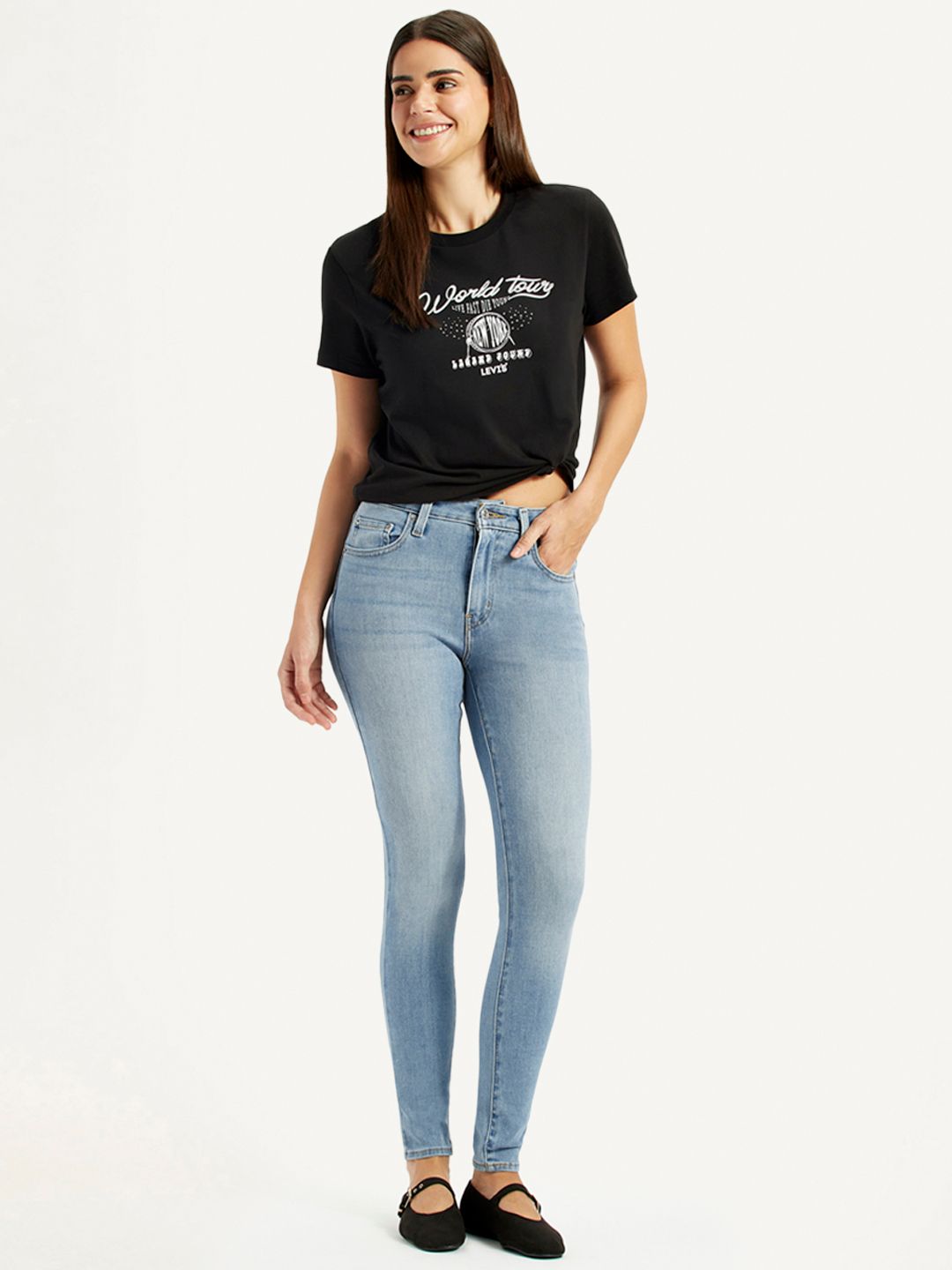 High Rise Skinny Light Blue Jeans