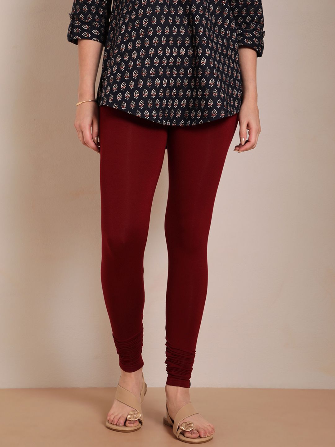 TWIN BIRDS Plus Size Women Super Stretch Viscose Churidar Length Leggings