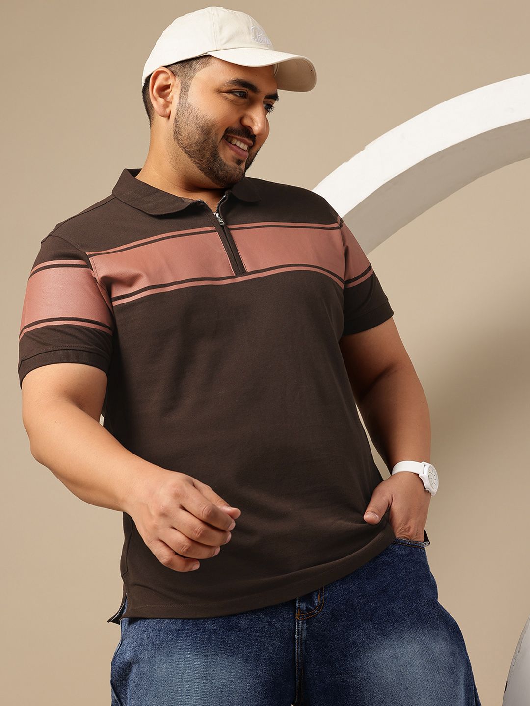 Sztori Sztori Colourblocked Polo Collar T-shirt