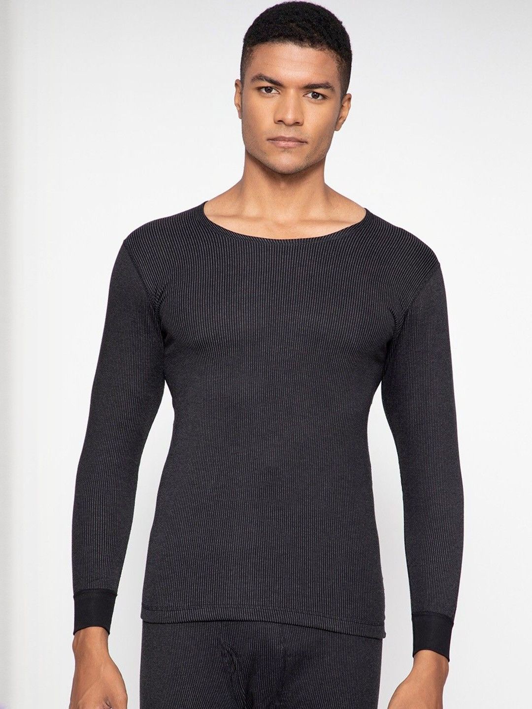 MACHO Men Ribbed Round Neck Thermal Tops