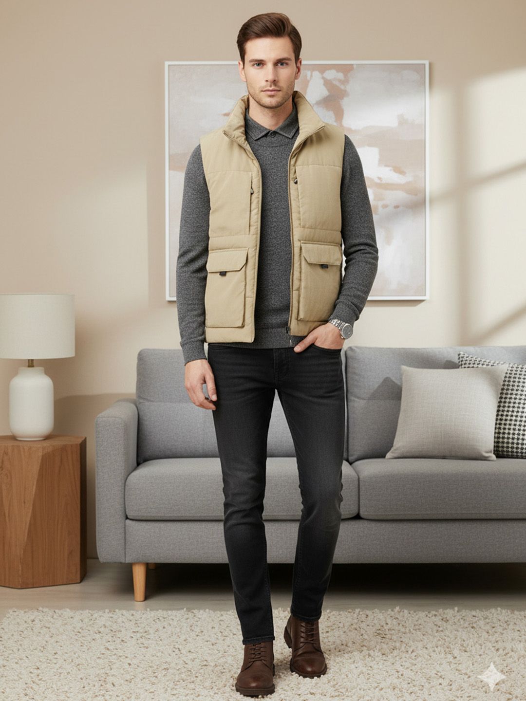 HERE&NOW Men Polyester Jacket