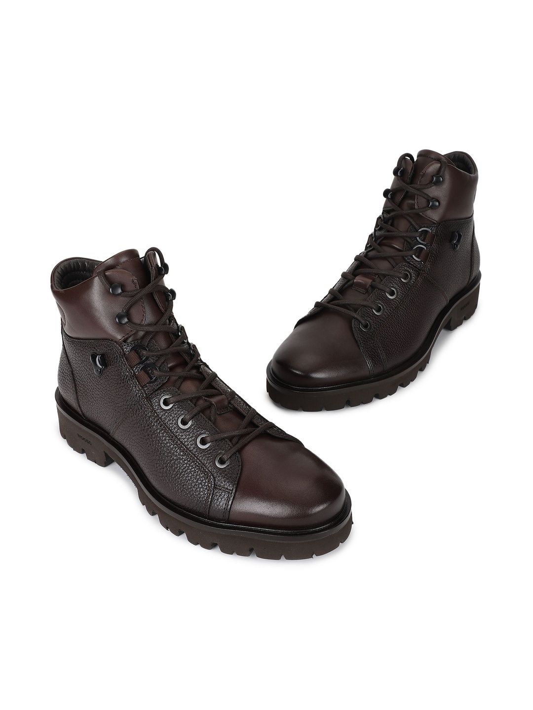 Woodland Woodland Men Textured Lace-Ups Mid-Top Casual Regular Boots