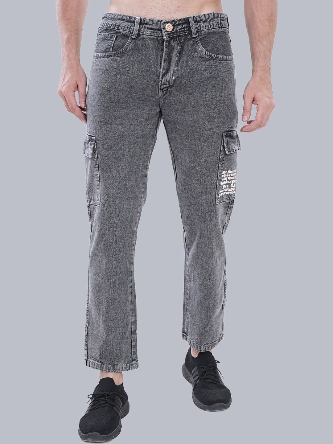 MM-21 Men Loose Straight Fit Mid-Rise Cargo Jeans