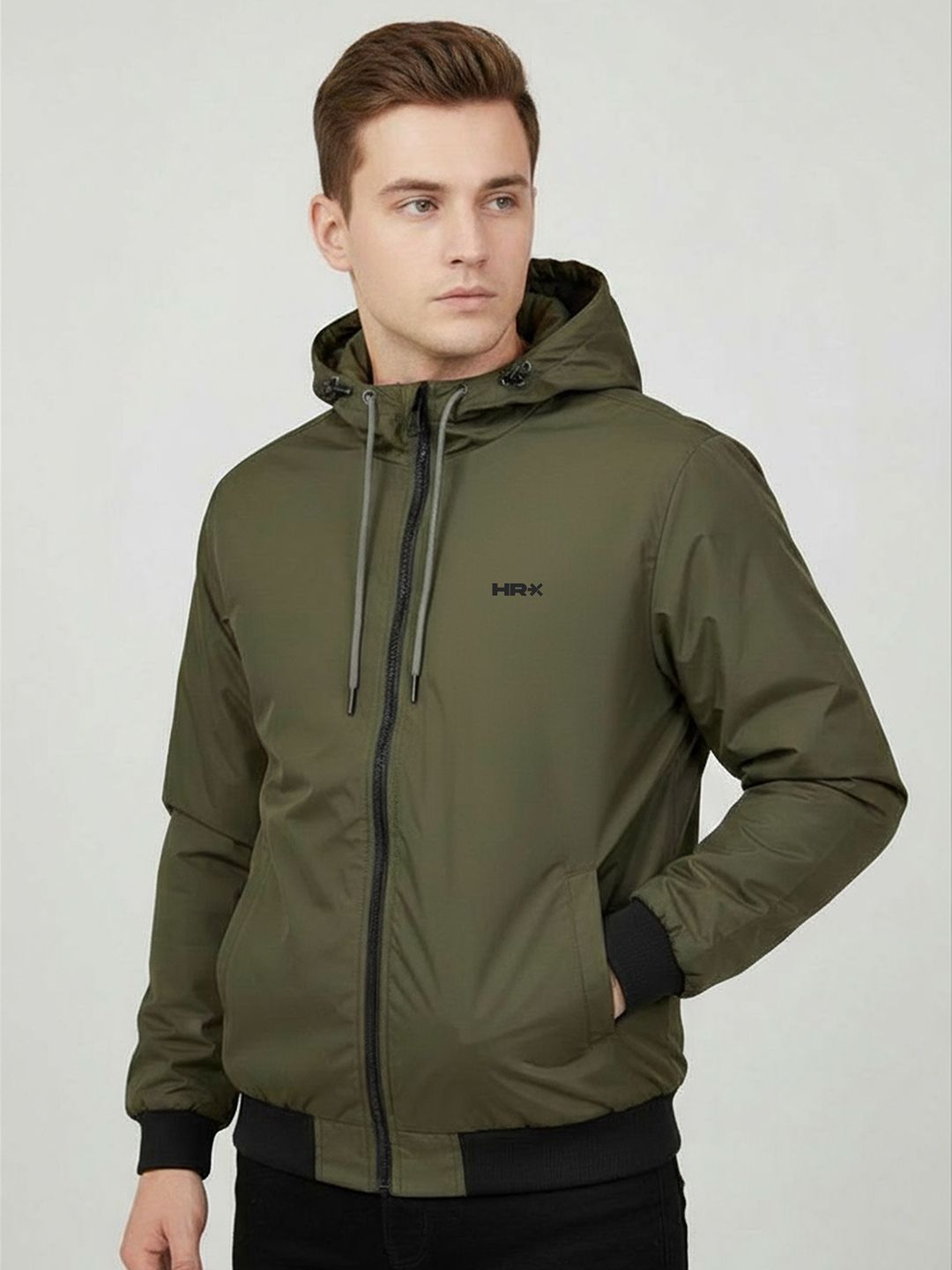 HRX by Hrithik Roshan Men Hooded Solid Sporty Jacket