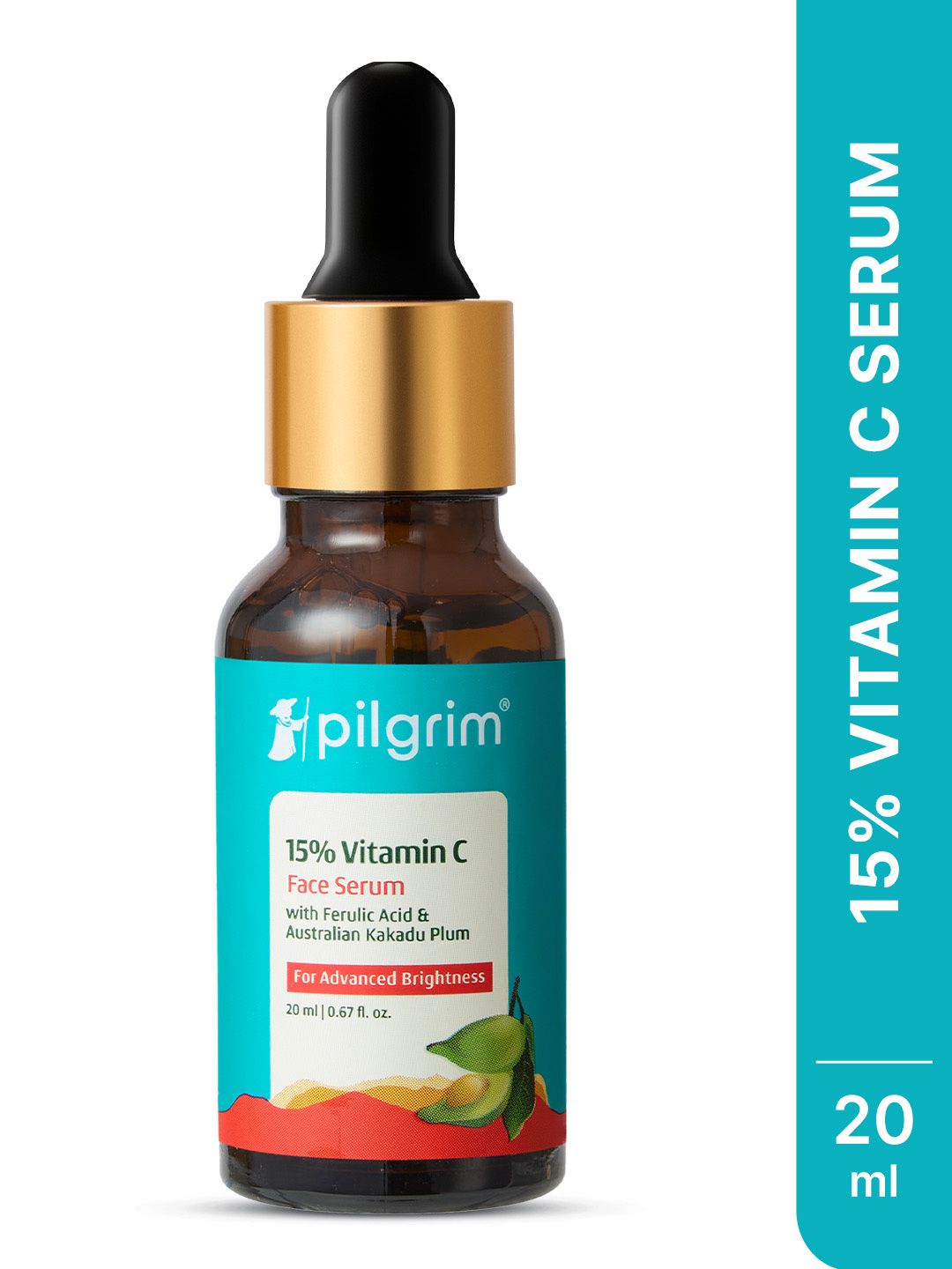 15% Vitamin C Serum - 20 ml Pilgrim 15% Vitamin C Face Serum with Ferulic Acid & Kakadu Plum - 20 ml