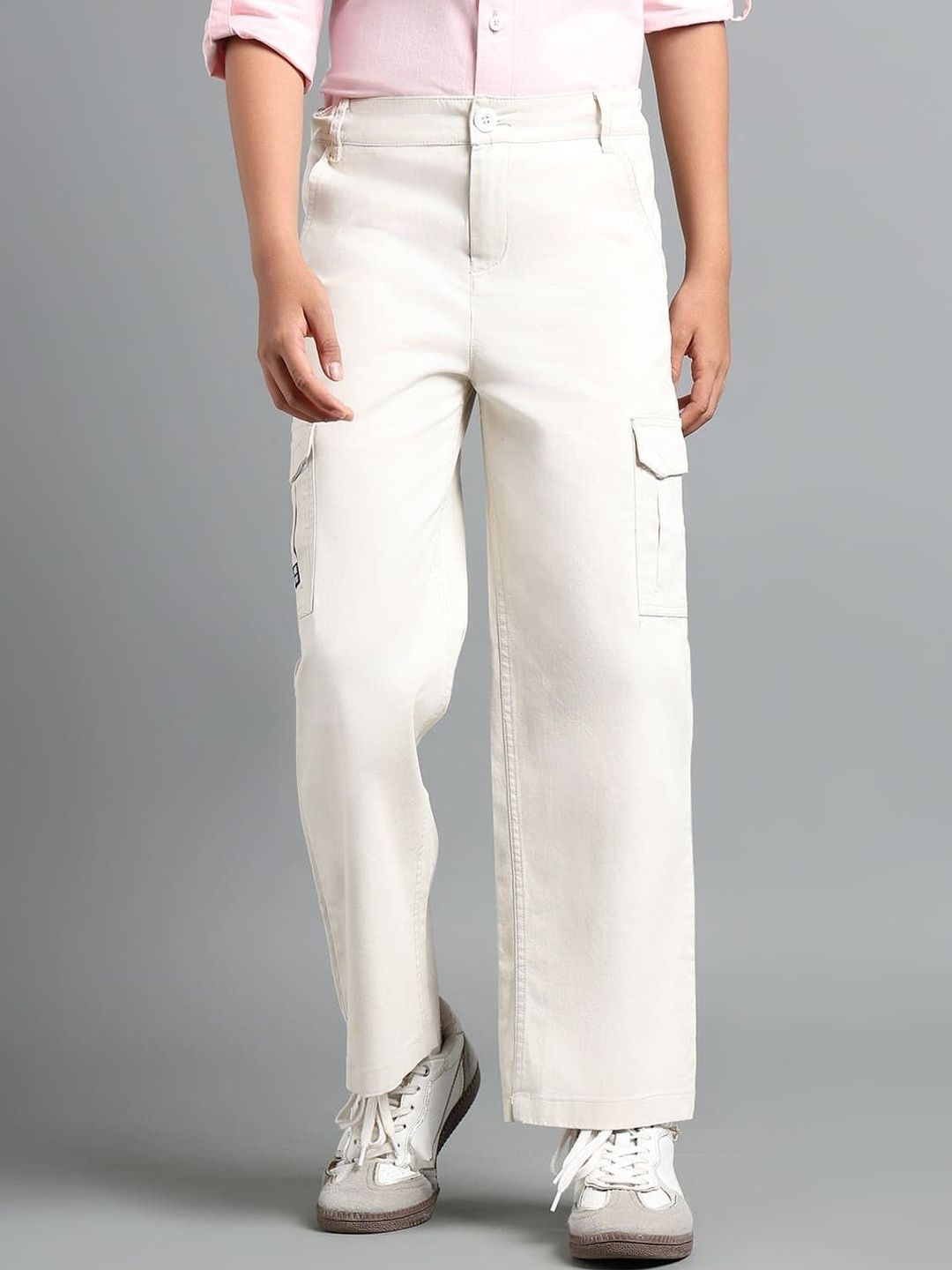 UNDER FOURTEEN ONLY Boys Relaxed Regular Fit Cargos Trousers
