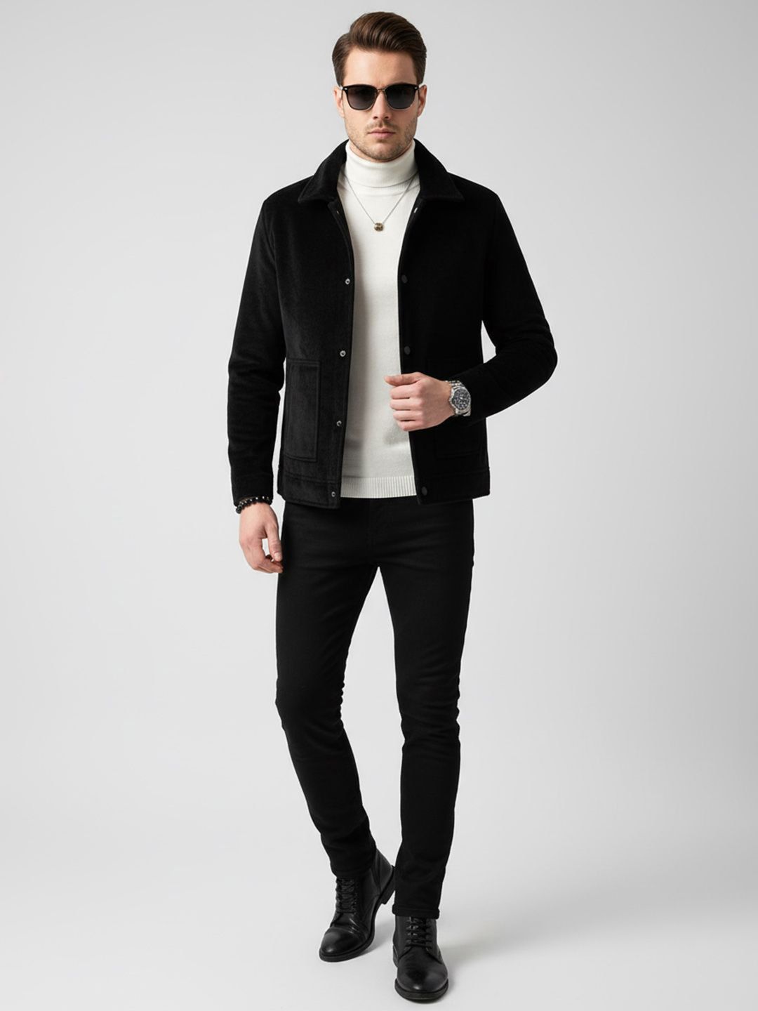 HERE&NOW Men Polyester Jacket