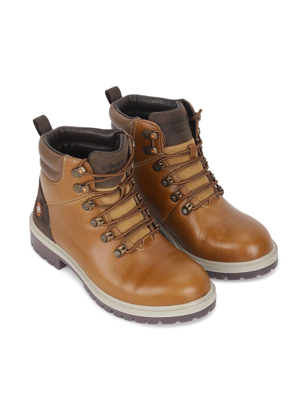 Woodland Woodland Men Leather Round Toe Regular Boots