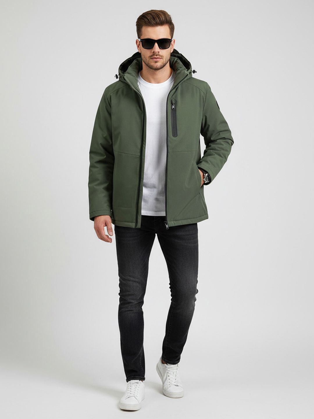 HERE&NOW Men Polyester Jacket
