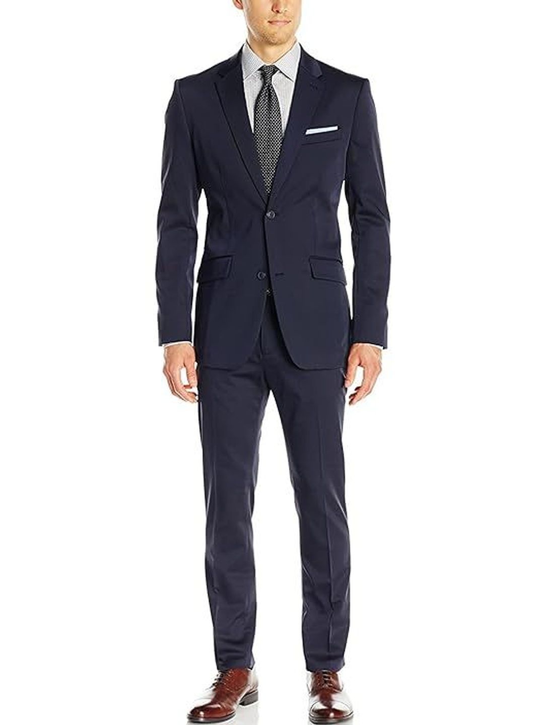 RISANI Men Long Sleeves Single-Breasted Regular Fit Notched Lapel 2 Piece Suit