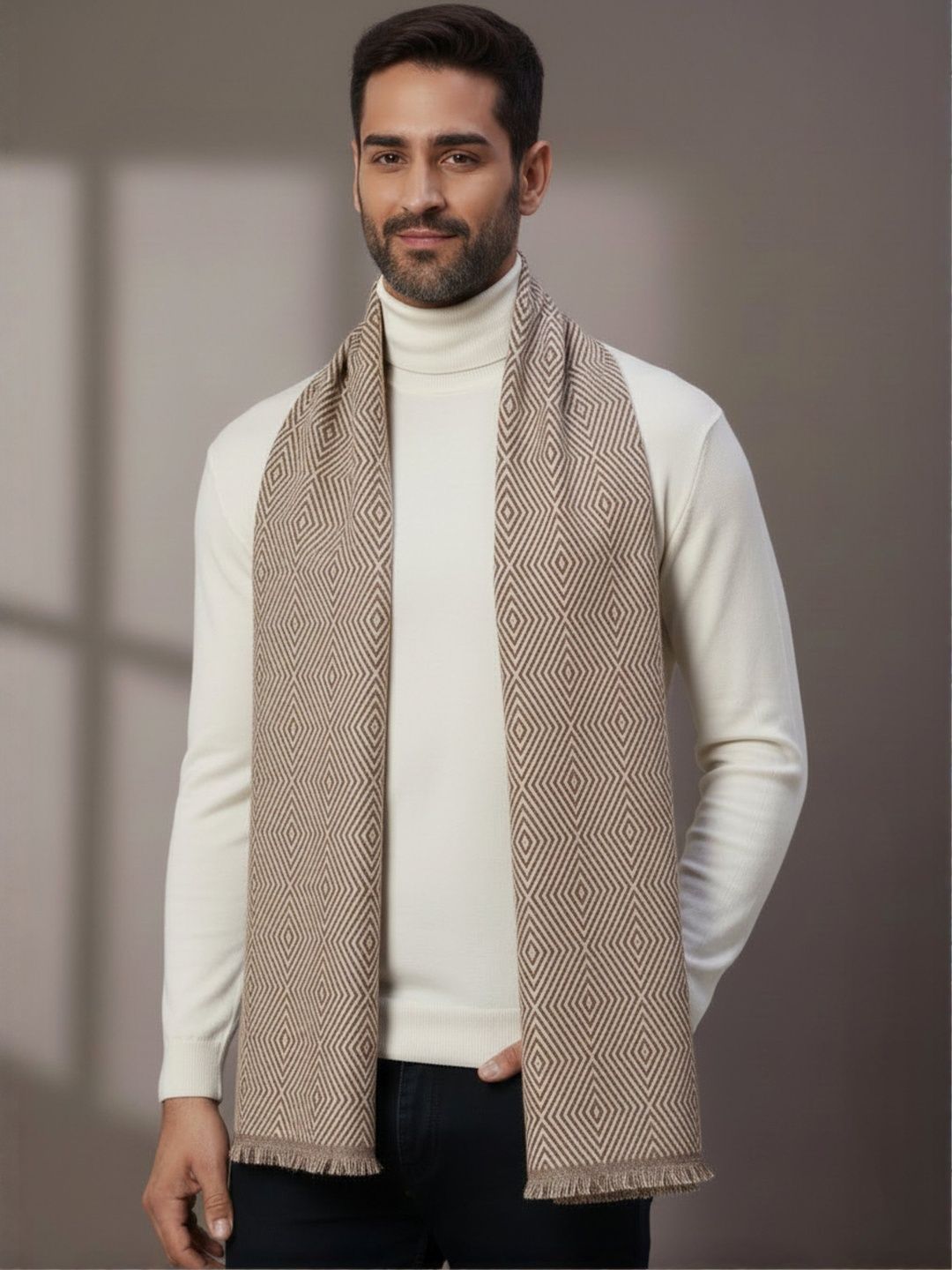 Zamour Men Patterned Acrylic Mufflers