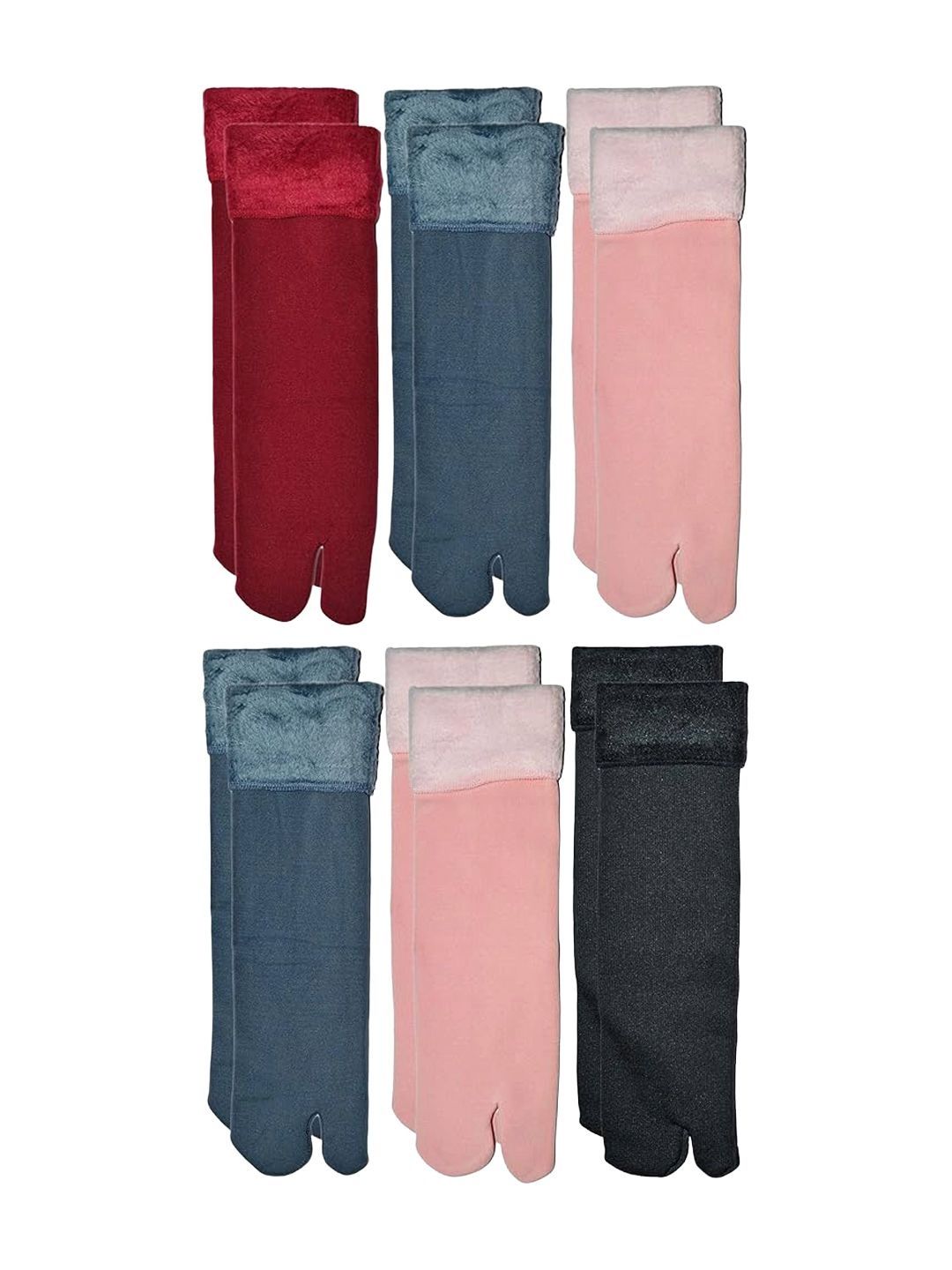 SECRETS BY ZEROKAATA Unisex Pack Of 6 Calf-Length Assorted Socks