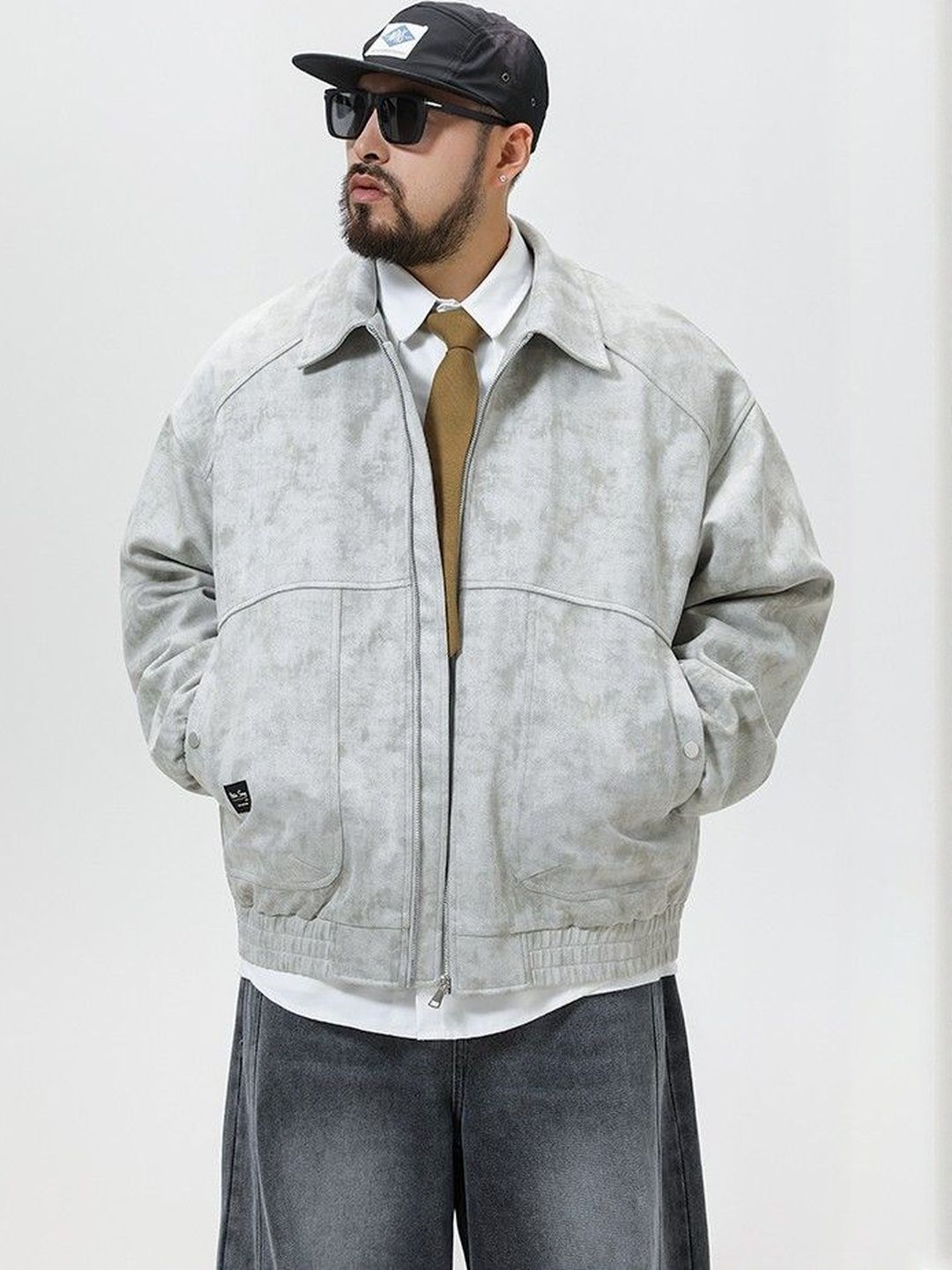 Mast & Harbour Men Colourblocked Polyester Crop Bomber Jacket