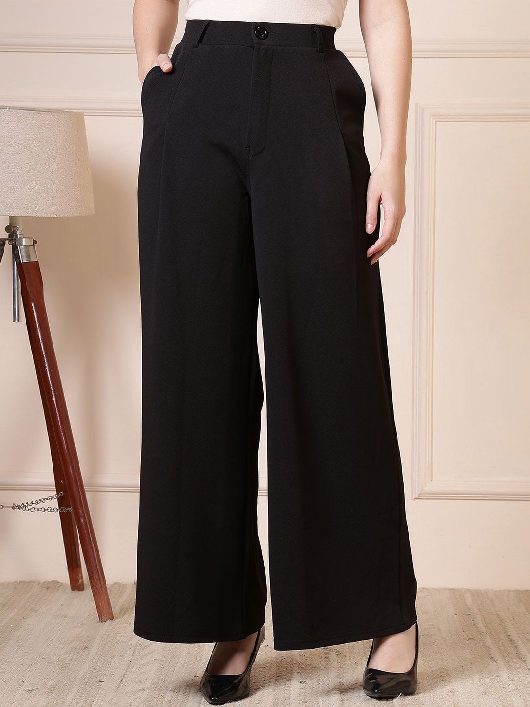 All About You Formals Women High-Rise Wrinkle Free Pleated Trousers