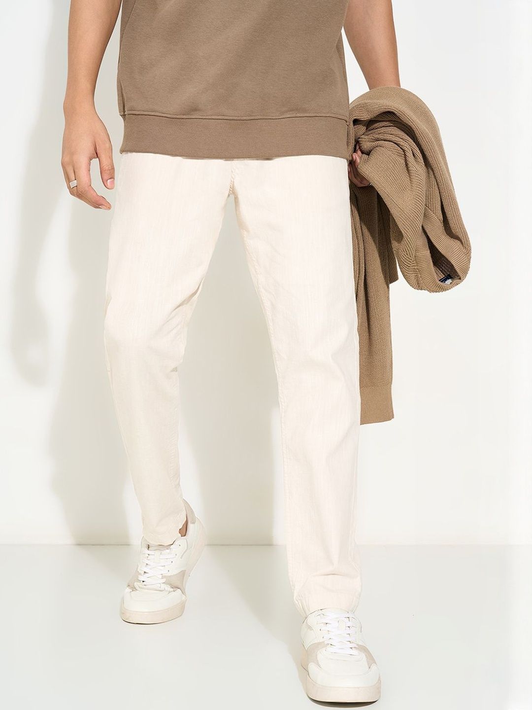7 Alt by Pantaloons Men Slim Fit Mid-Rise Regular Trousers