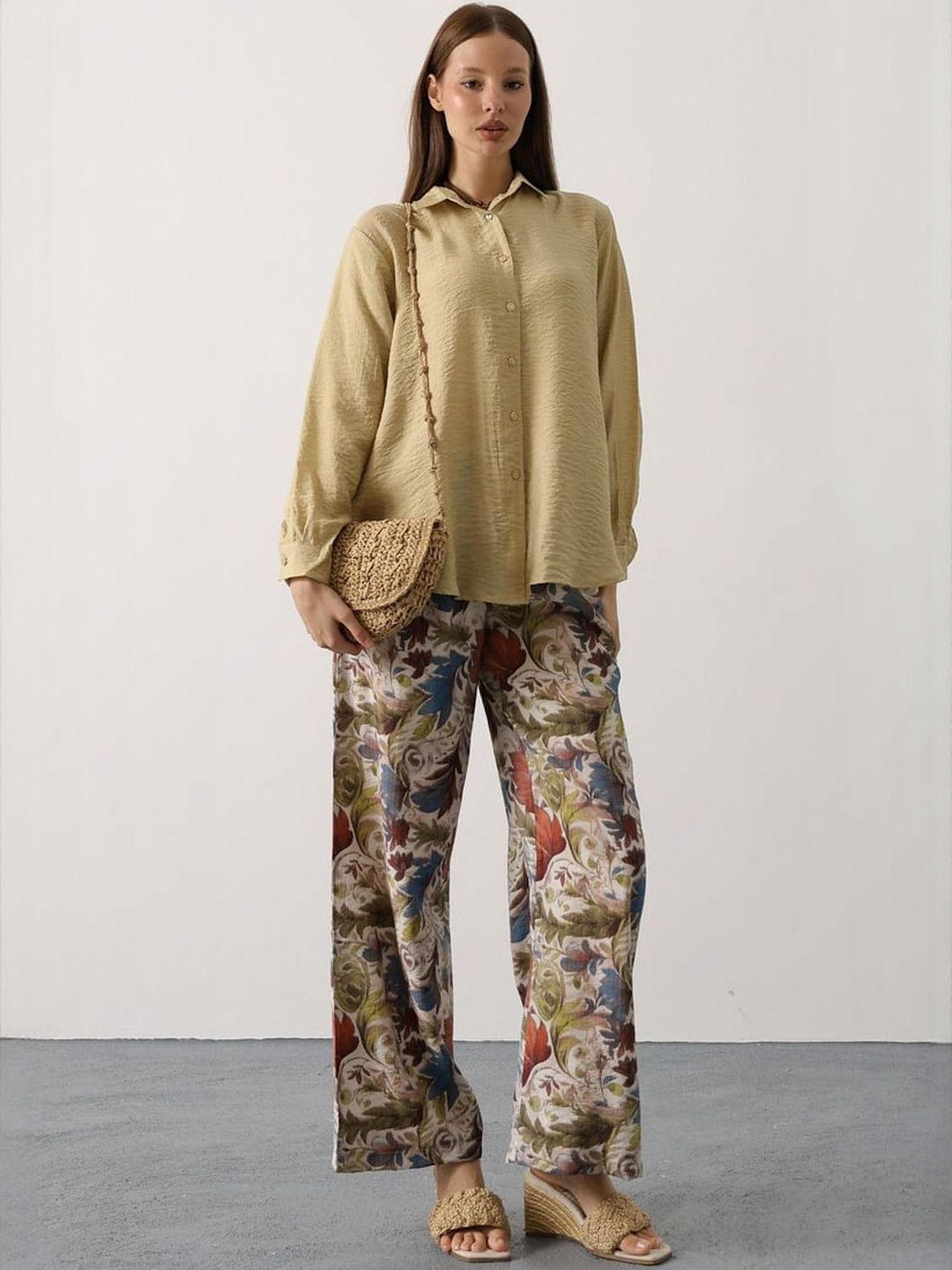 Trendyol Textured Long Sleeves Shirt With Trouser