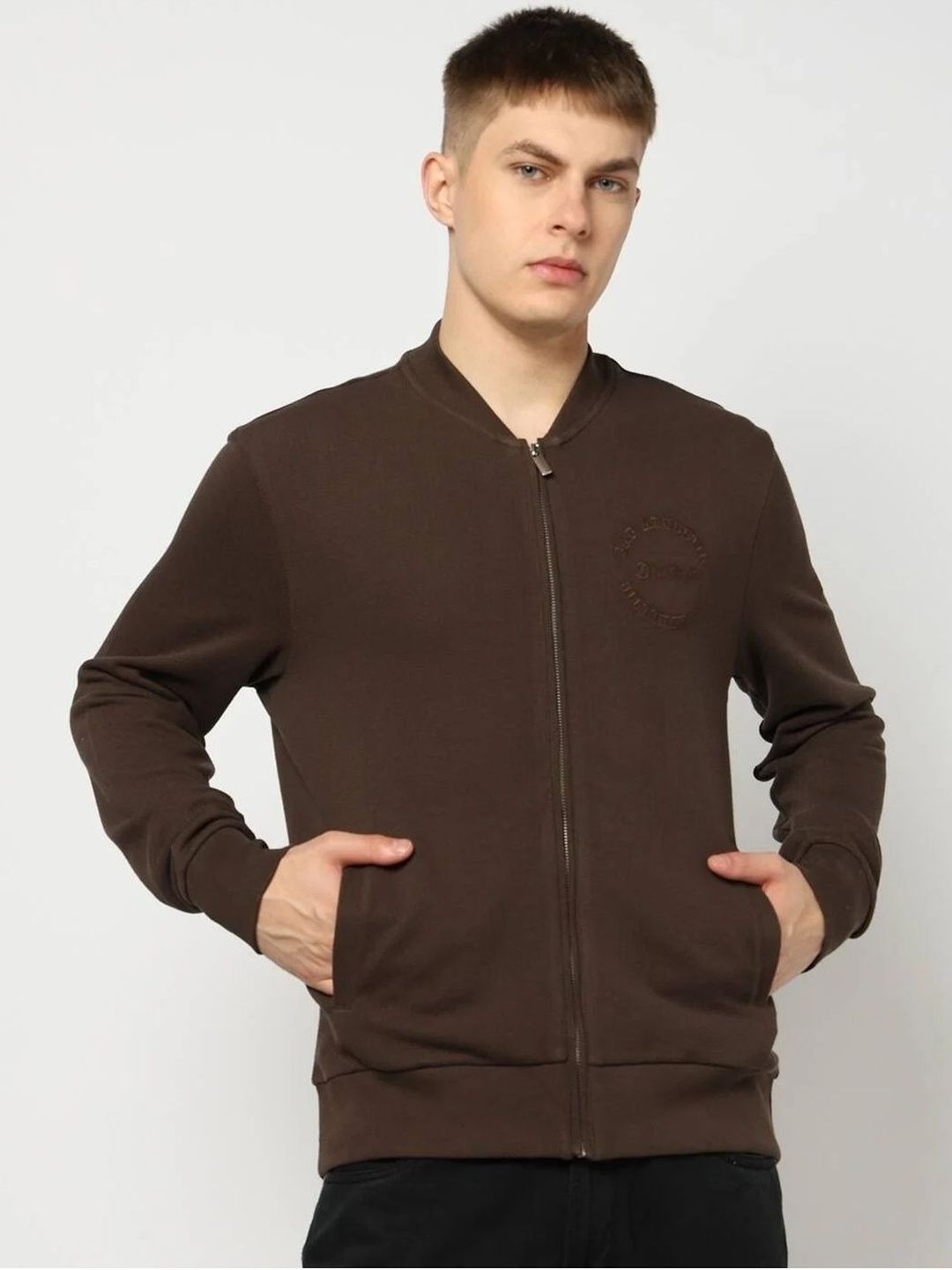 GAP Pure Cotton Baseball Collar Open Front Jacket
