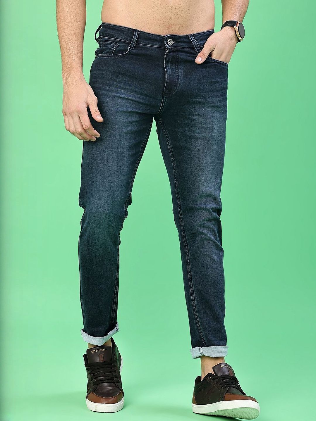 V-Mart Men Regular Fit Mid-Rise Light Fade Jeans