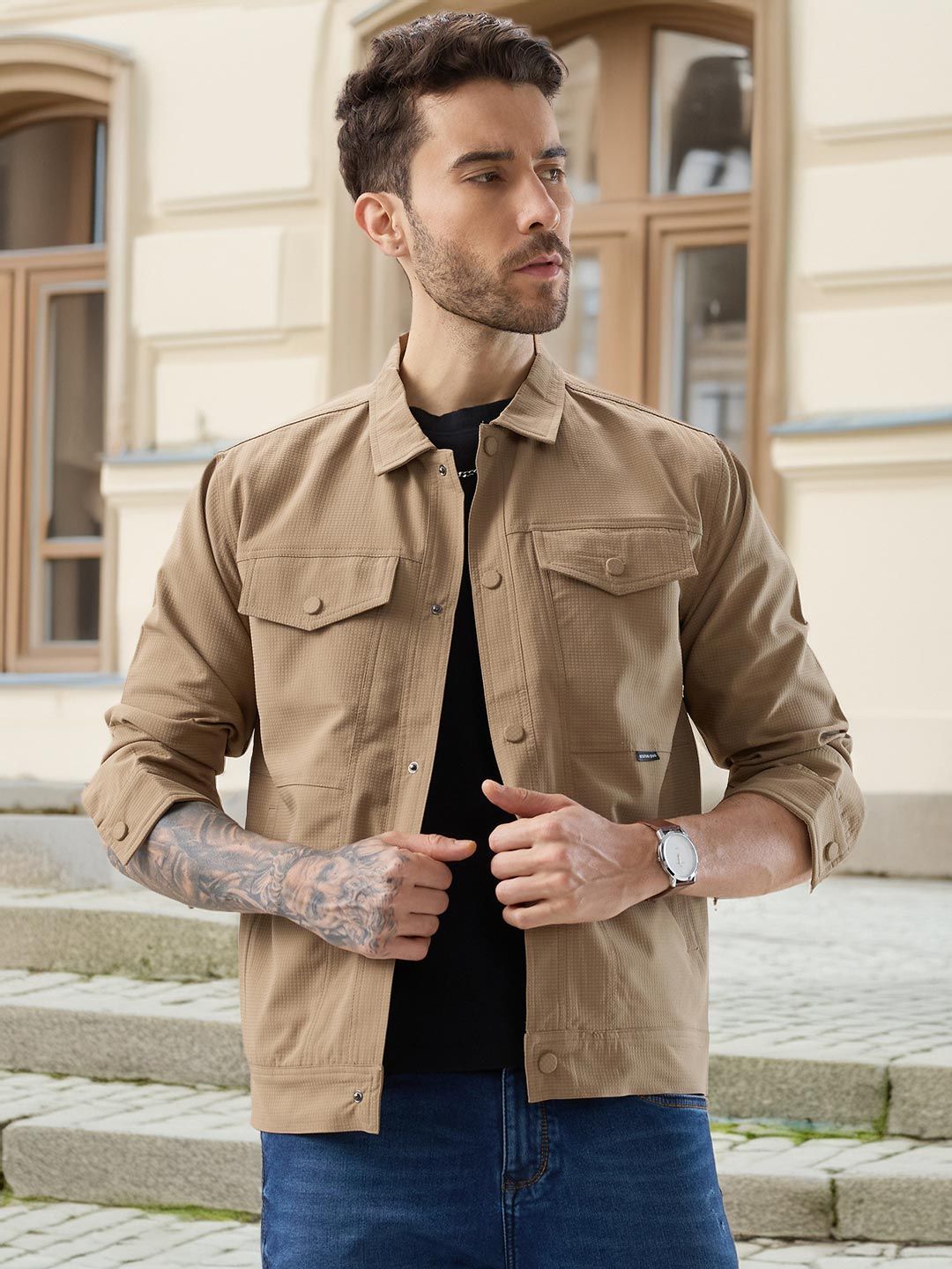 Status Quo Textured Lightweight Tailored Jacket