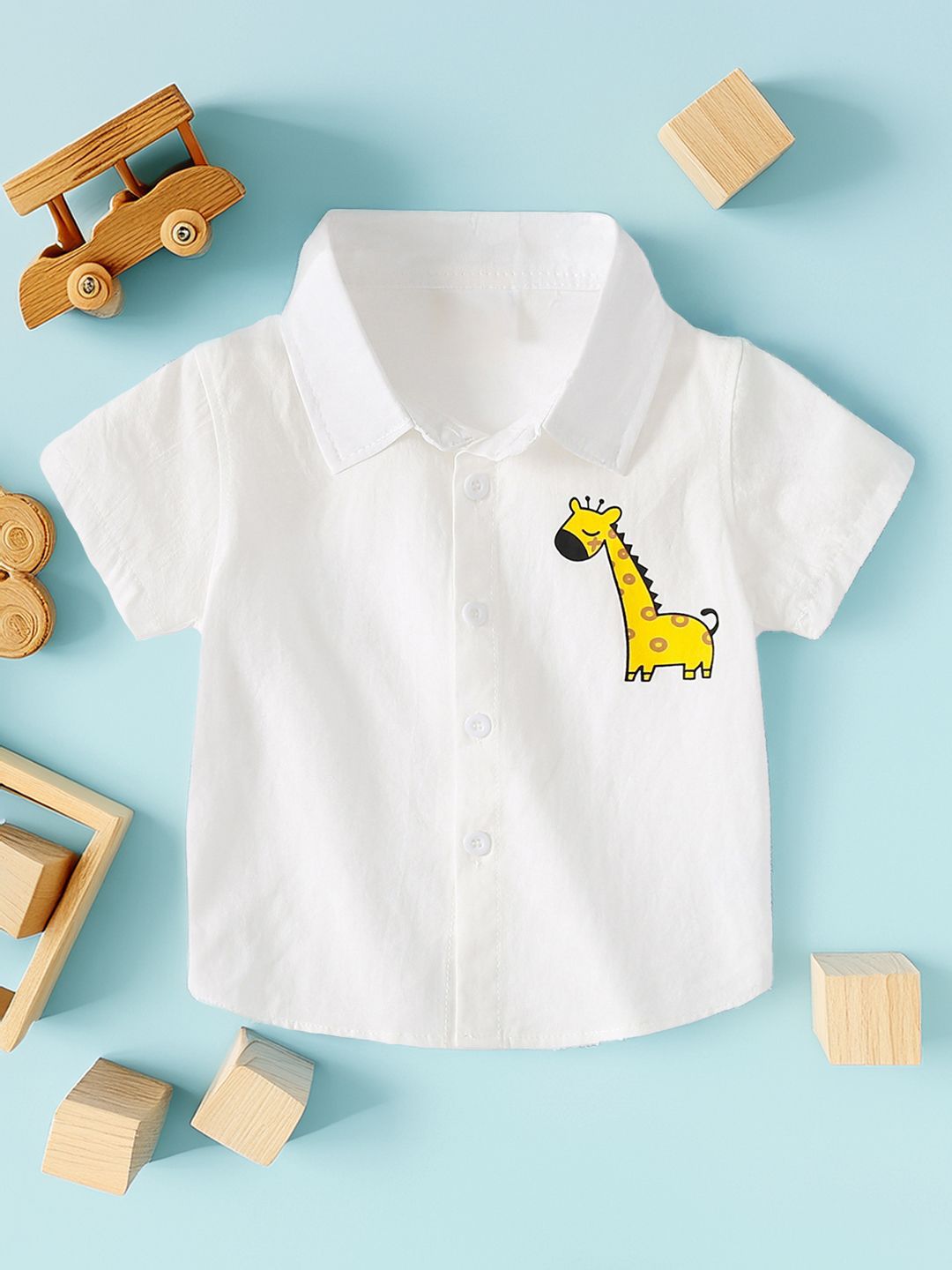Xsole Boys Printed Spread Collar Casual Shirt