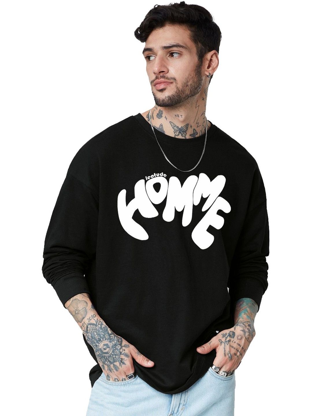 Leotude Men Typography Printed T-shirt