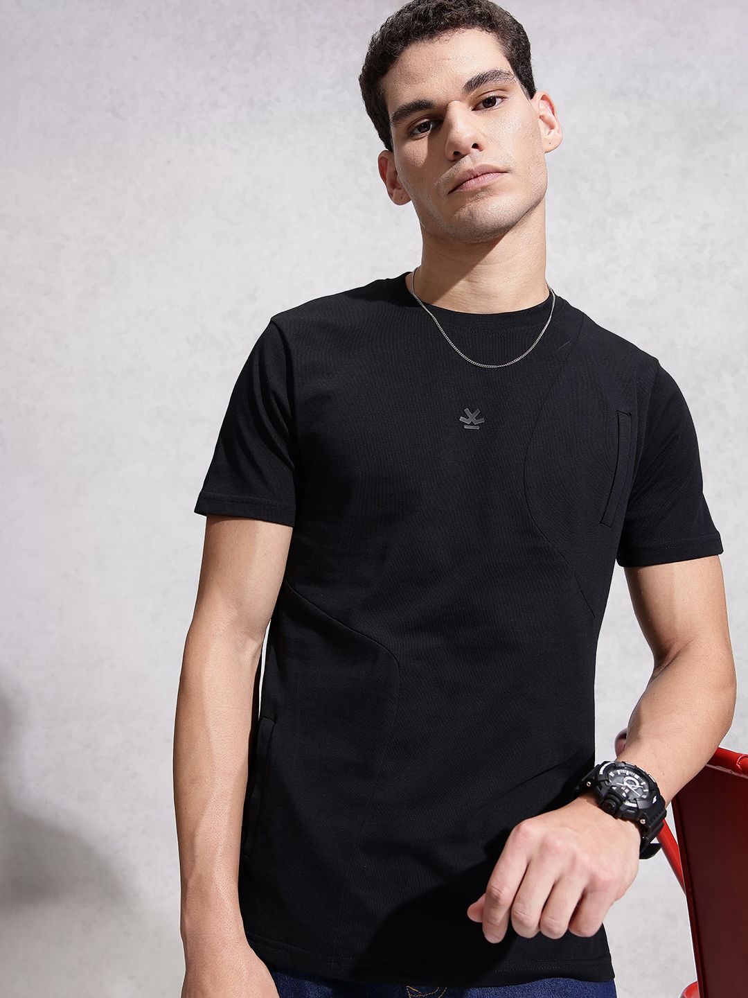 WROGN Pure Cotton Casual T-shirt