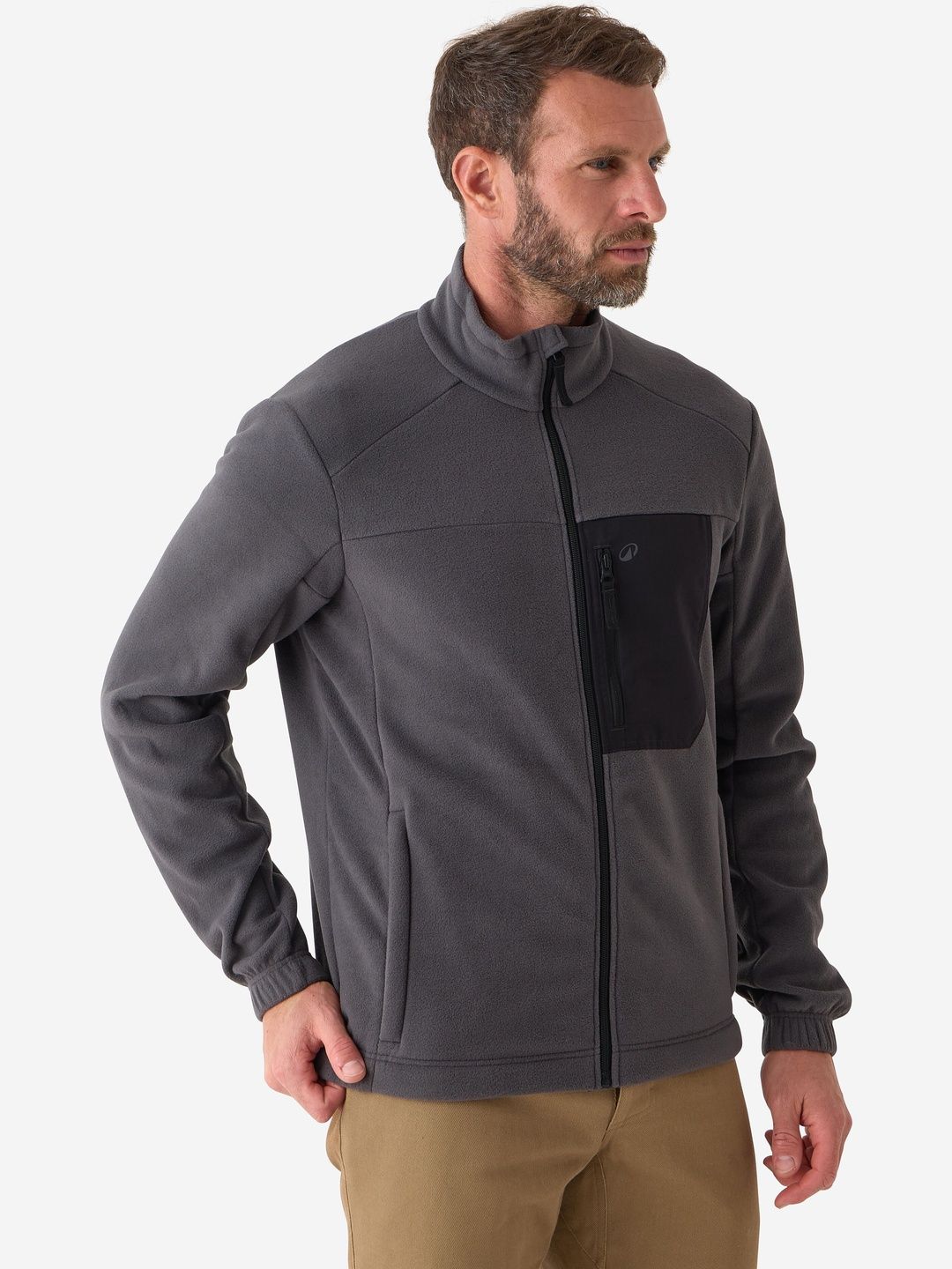 Decathlon Solognac - Men Grey 500 Noise Level Wildlife Fleece
