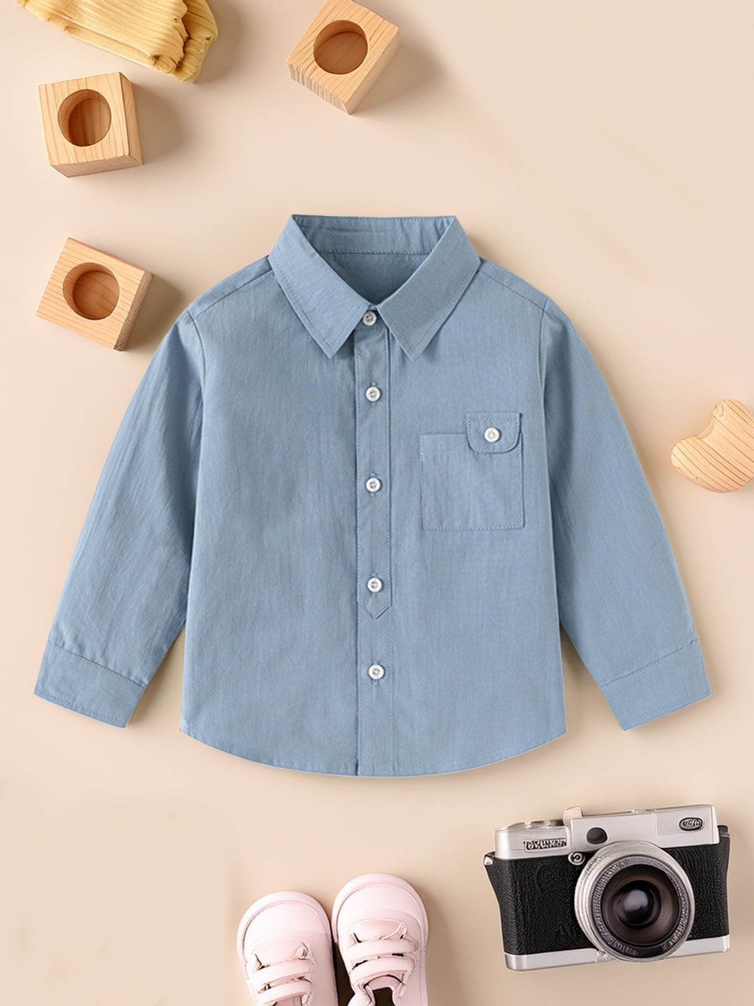 Xsole Boys Solid Regular Fit Casual Shirt