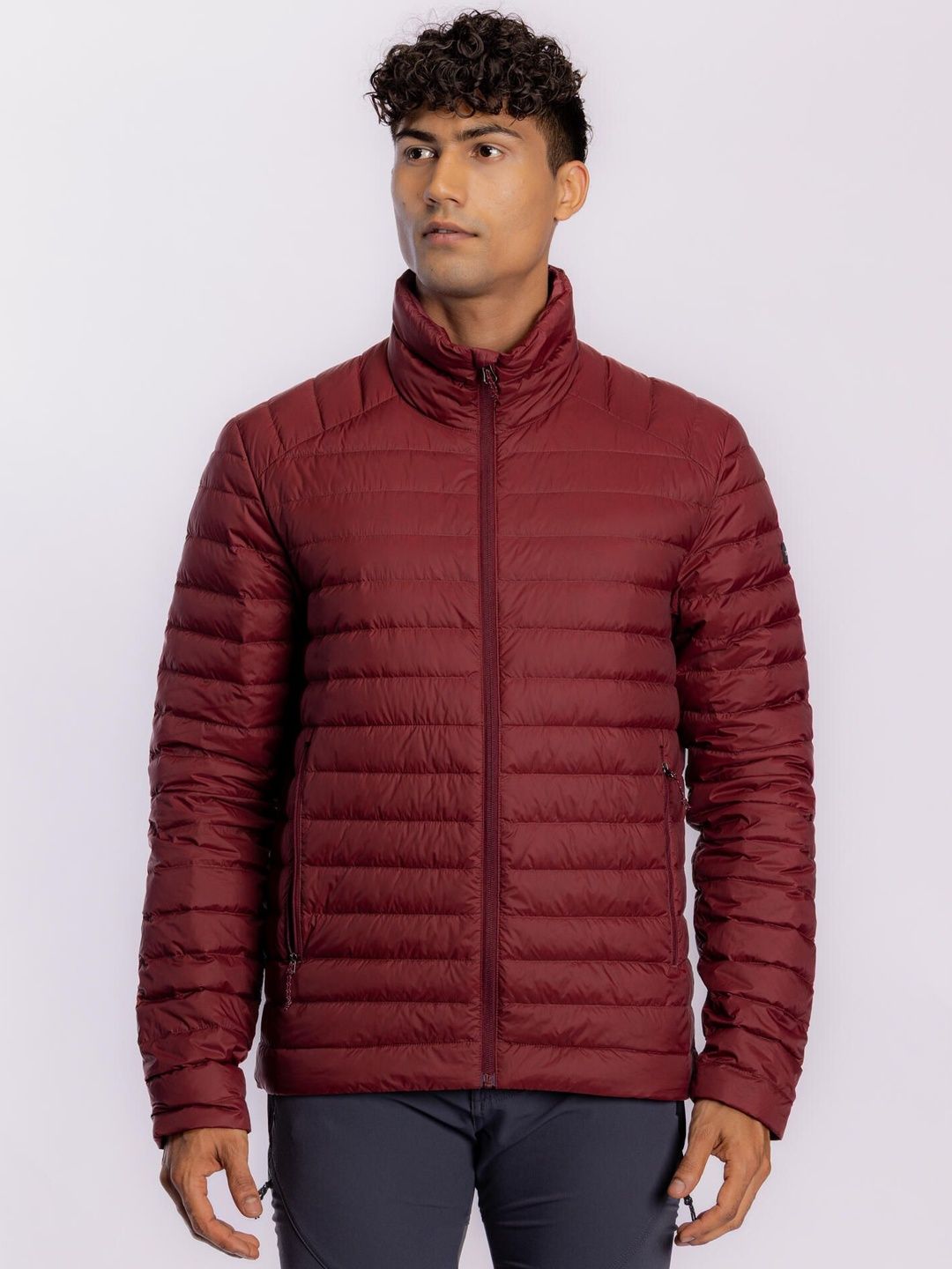 Decathlon FORCLAZ - Men Mock Collar Solid Sporty Jacket