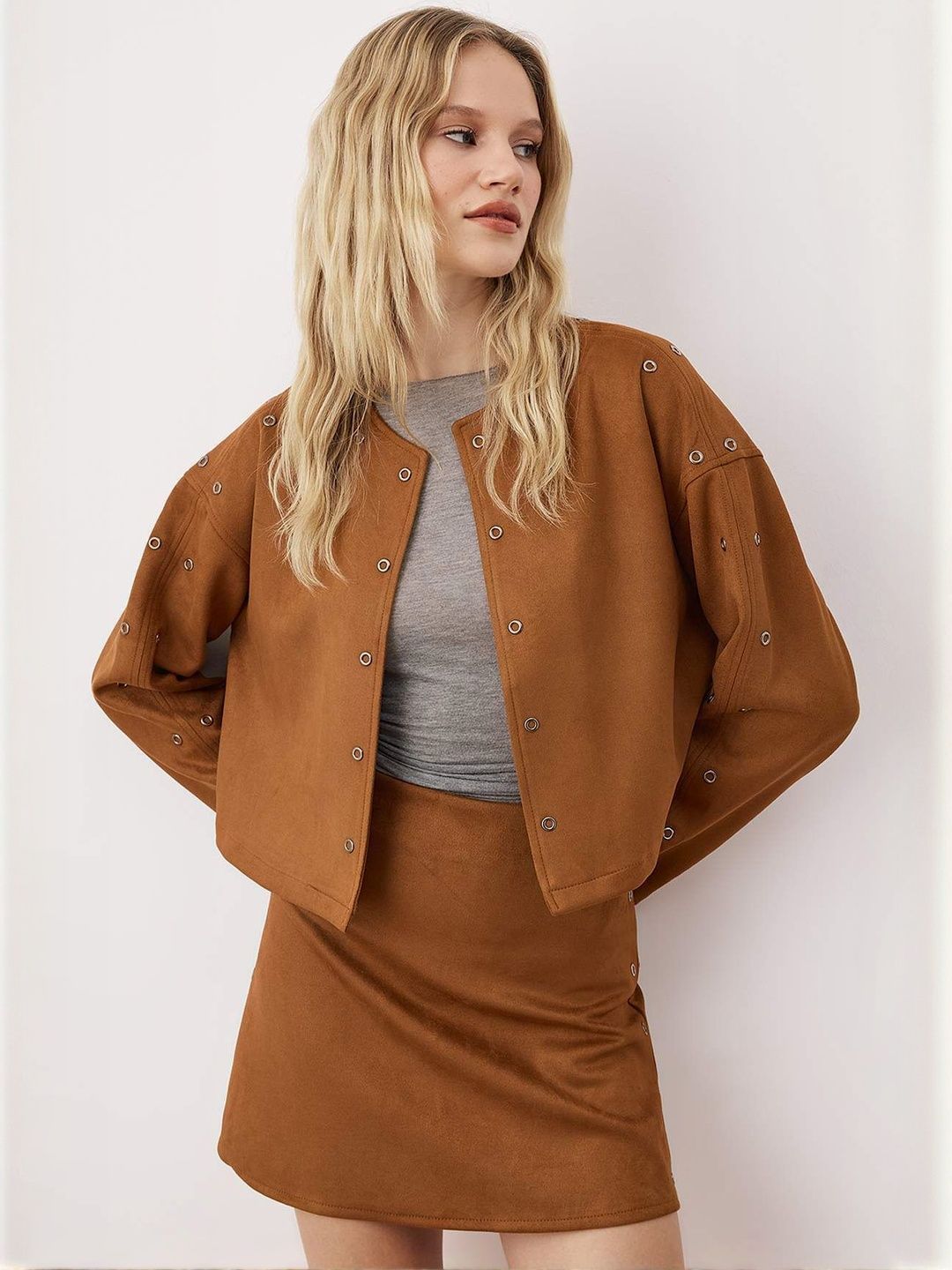 Trendyol Collarless Long Sleeves Jacket