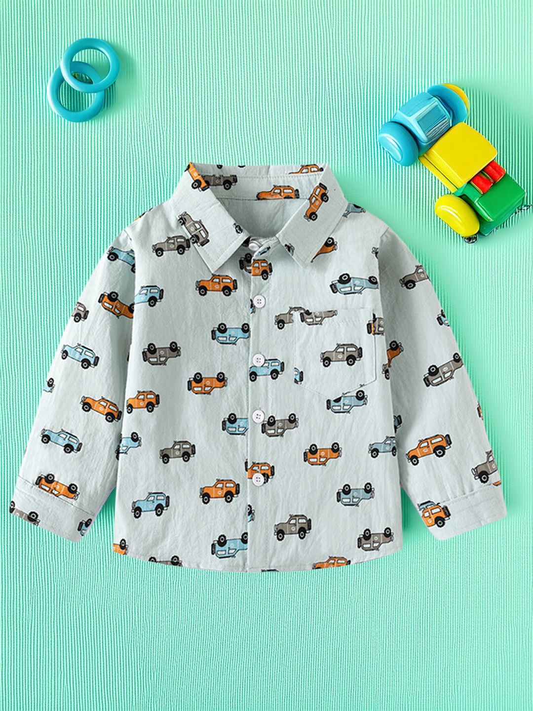 Xsole Boys Animal Printed Casual Shirt