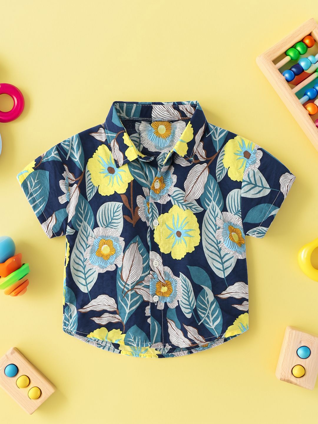 Xsole Boys Floral Printed Casual Shirt