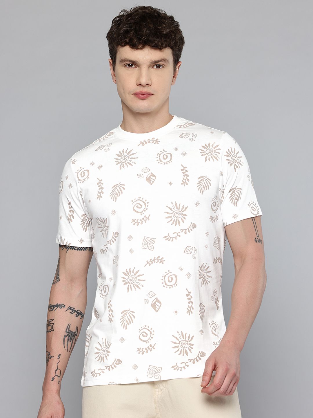 Flying Machine Conversational Printed Regular Fit T-shirt