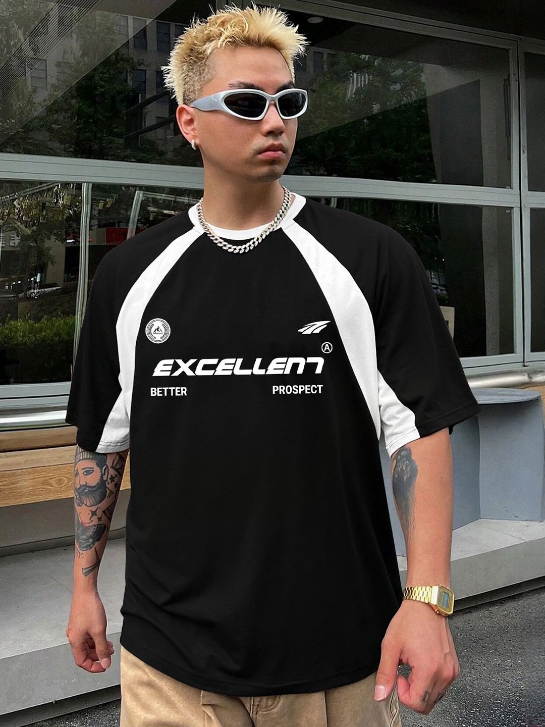 JUMPCUTS Typography Printed Round Neck Regular Fit T-Shirt