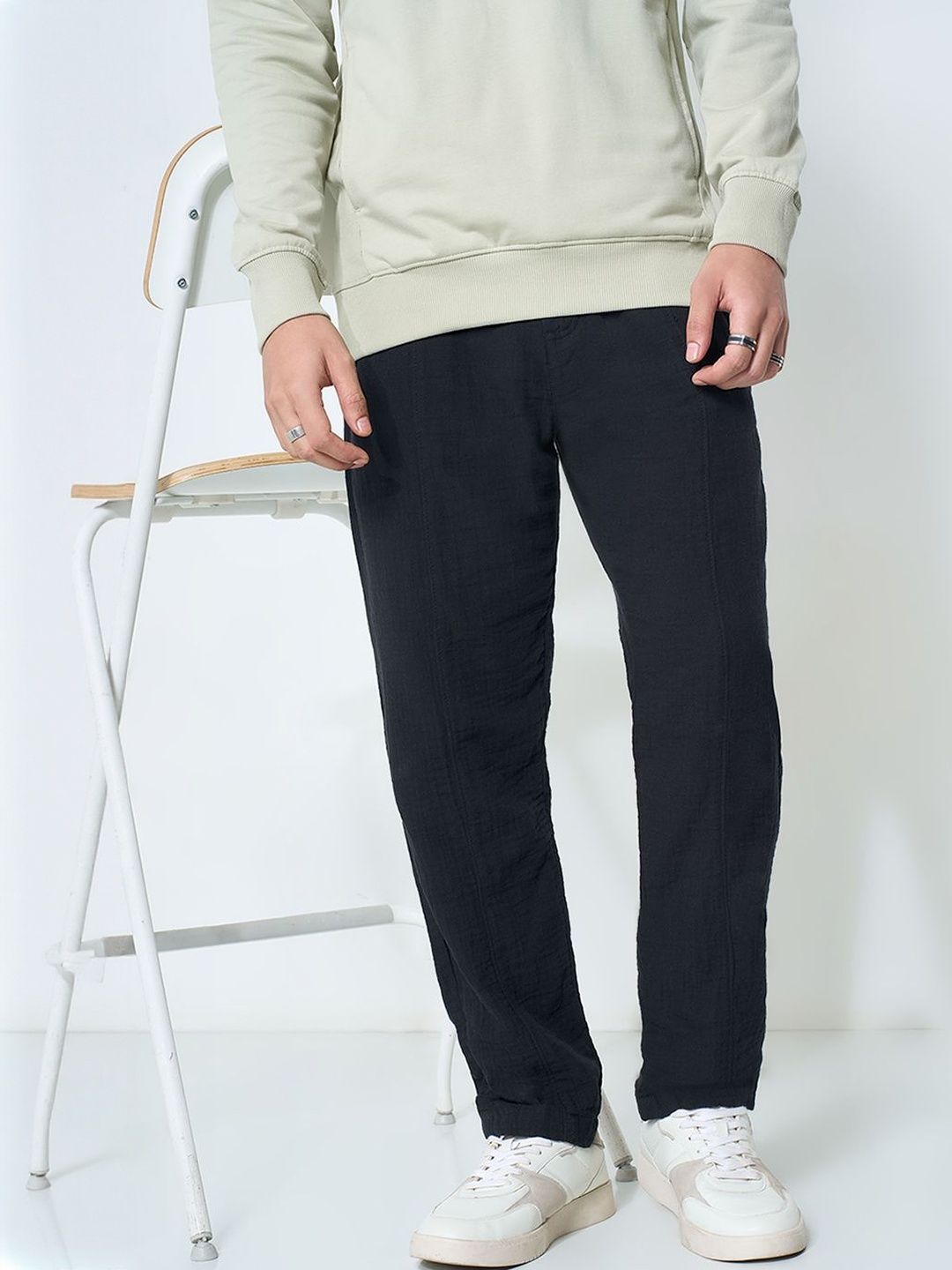 7 Alt by Pantaloons Men Slim Fit Mid-Rise Chinos Trousers