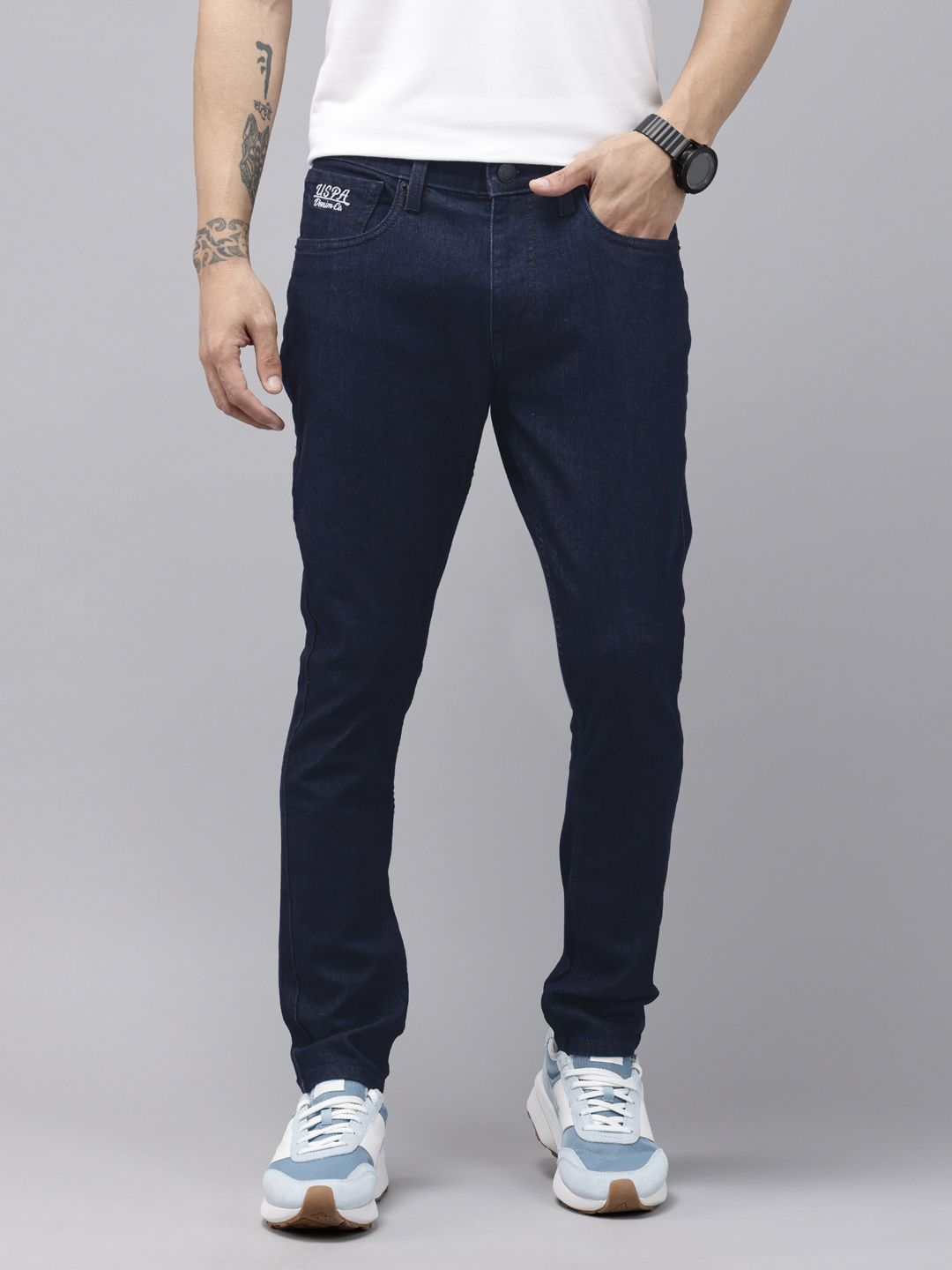 U.S. Polo Assn. Denim Co. Men Henry Skinny Cropped Fit Stretchable Jeans