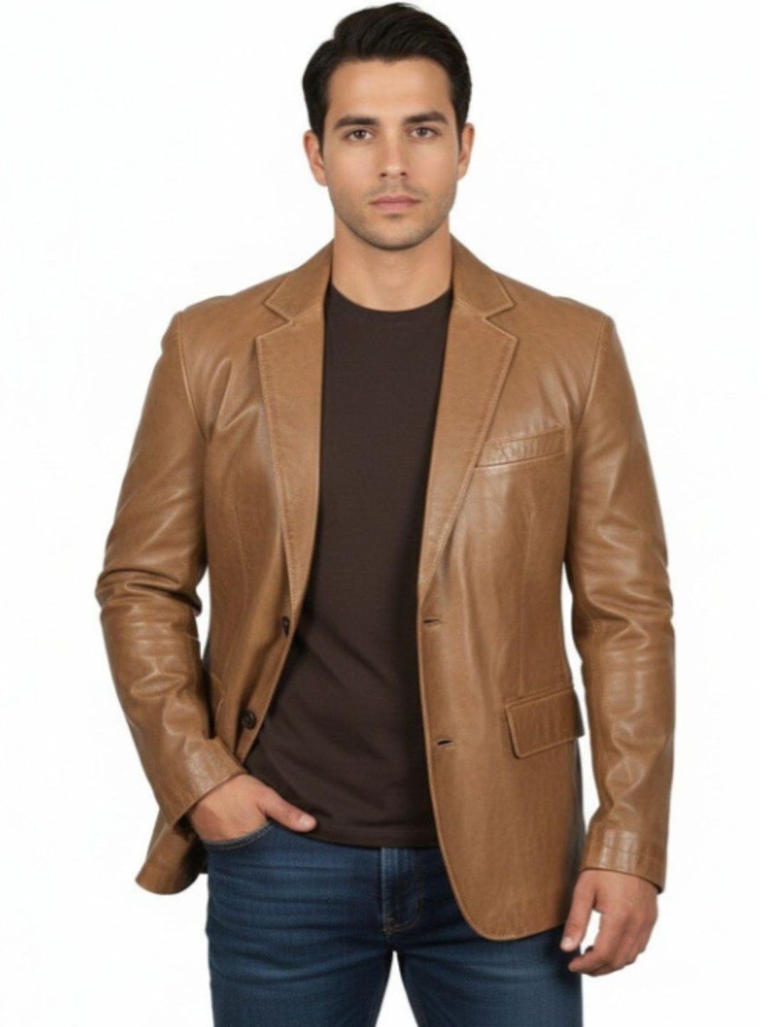 Tokio Enterprise Men Lapel Collar Solid Tailored Jacket
