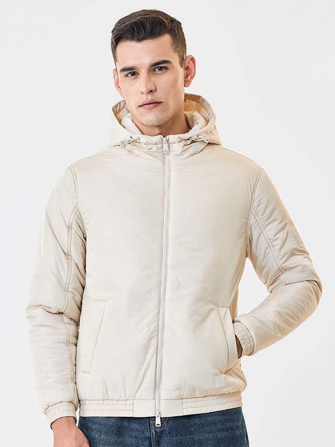Snitch Men Hooded Long Sleeves Lightweight Padded Jacket