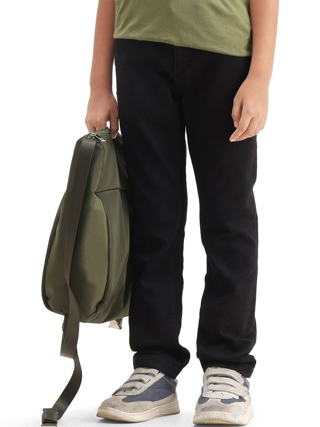 RARE ONES Boys Regular Fit Mid-Rise Clean Look Stretchable Jeans