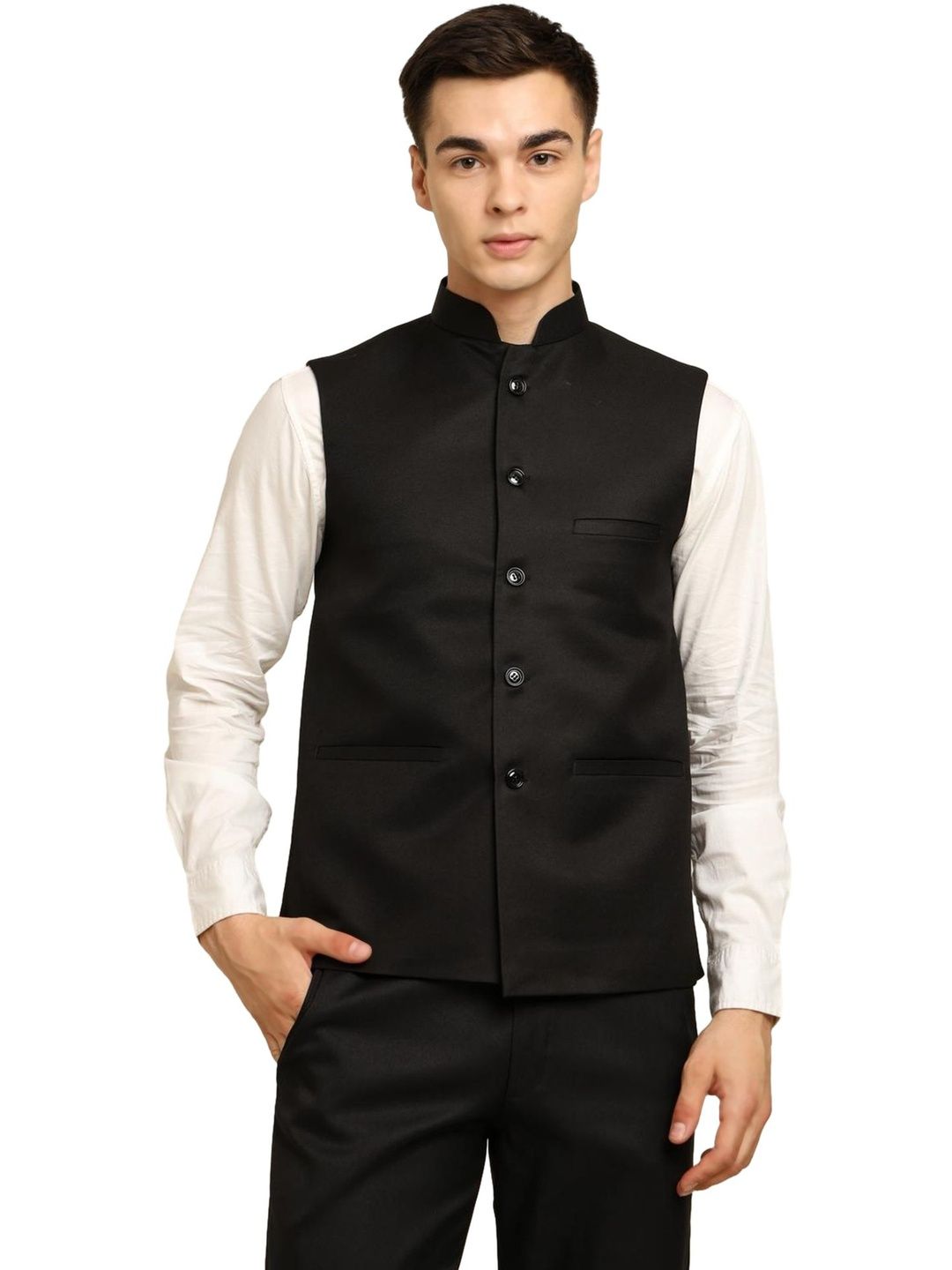 URBAN KANYA Men Mandarin Collared Nehru Jacket